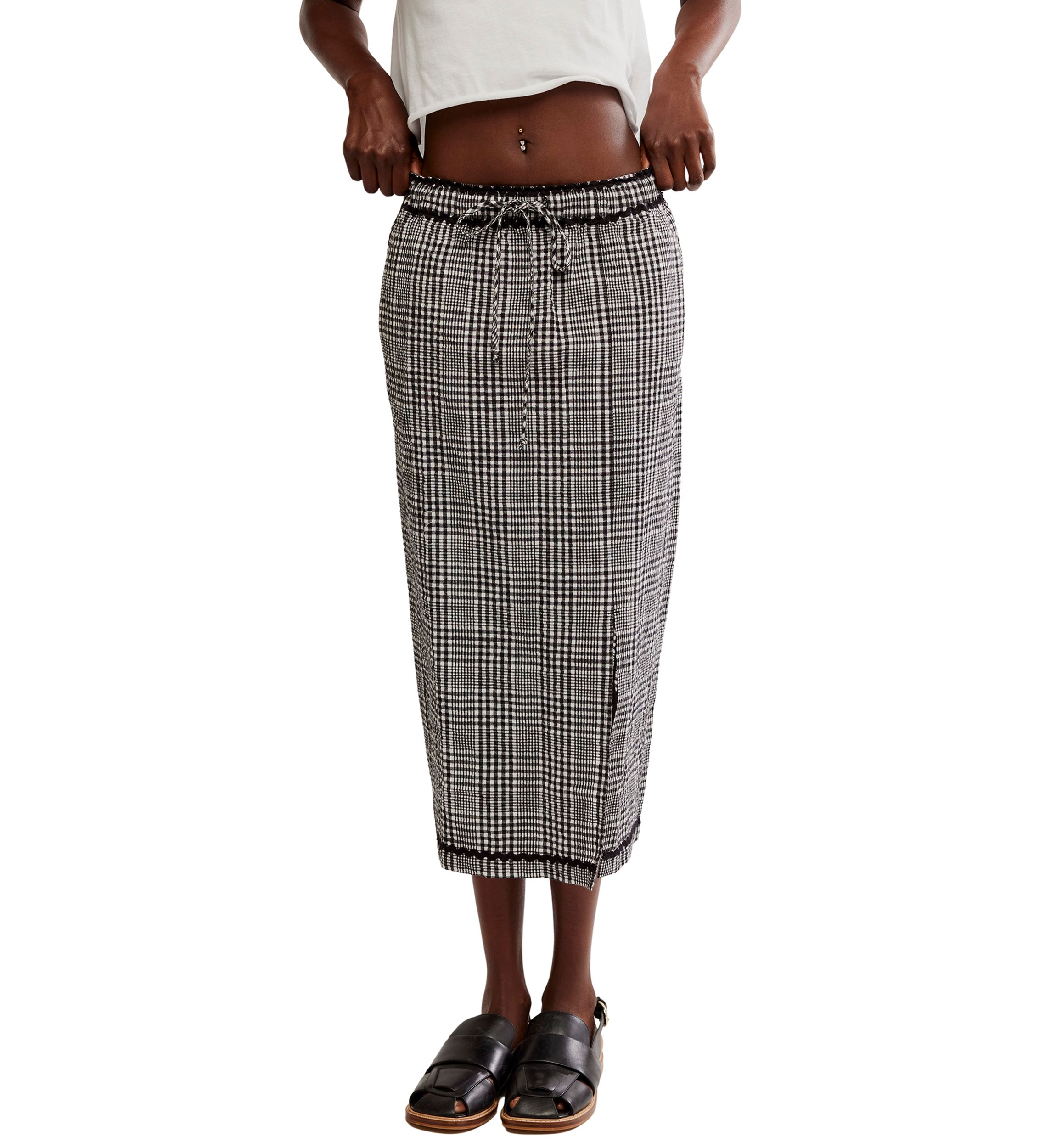 Penelope Gingham Midi Skirt 