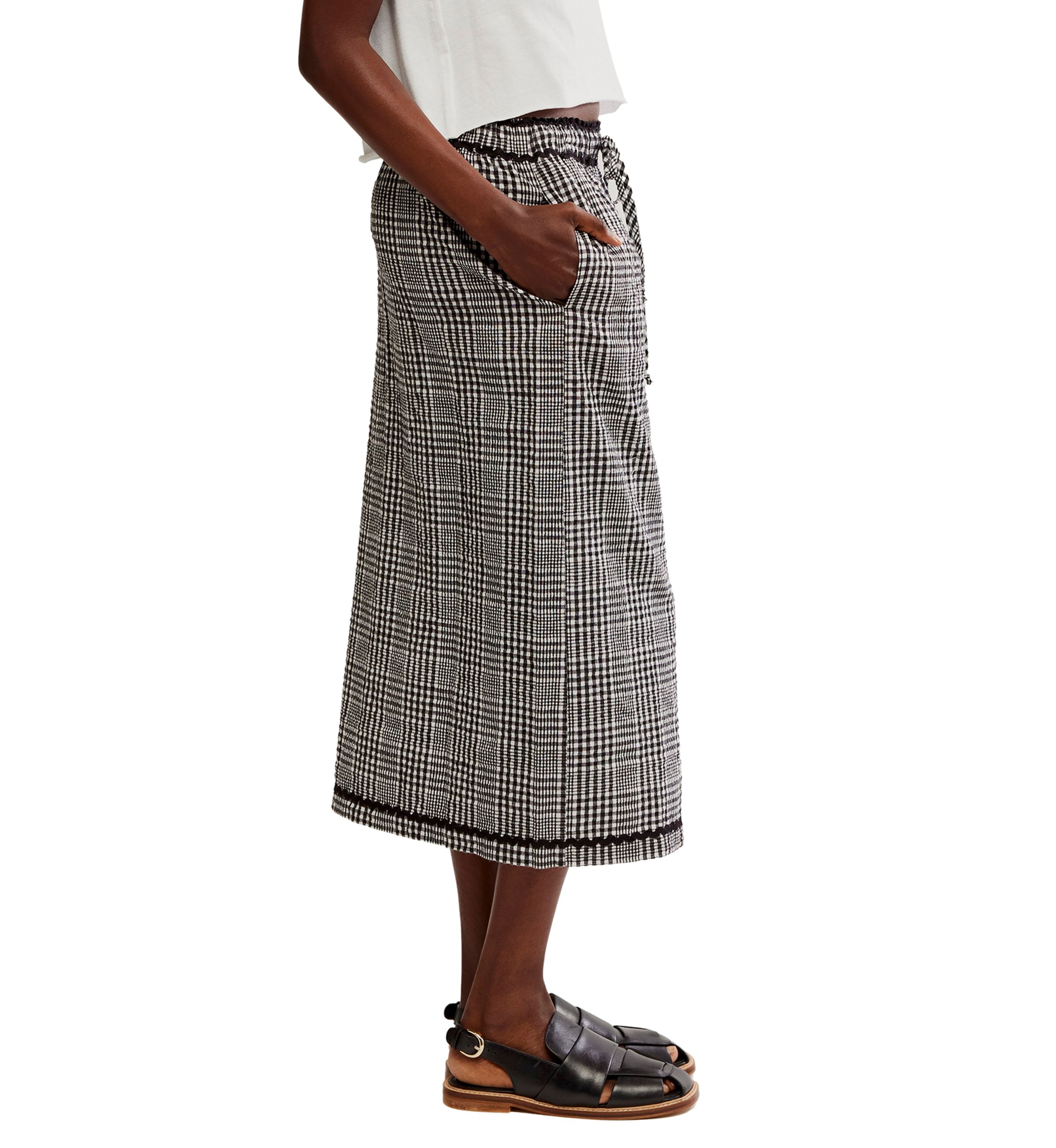 Penelope Gingham Midi Skirt 