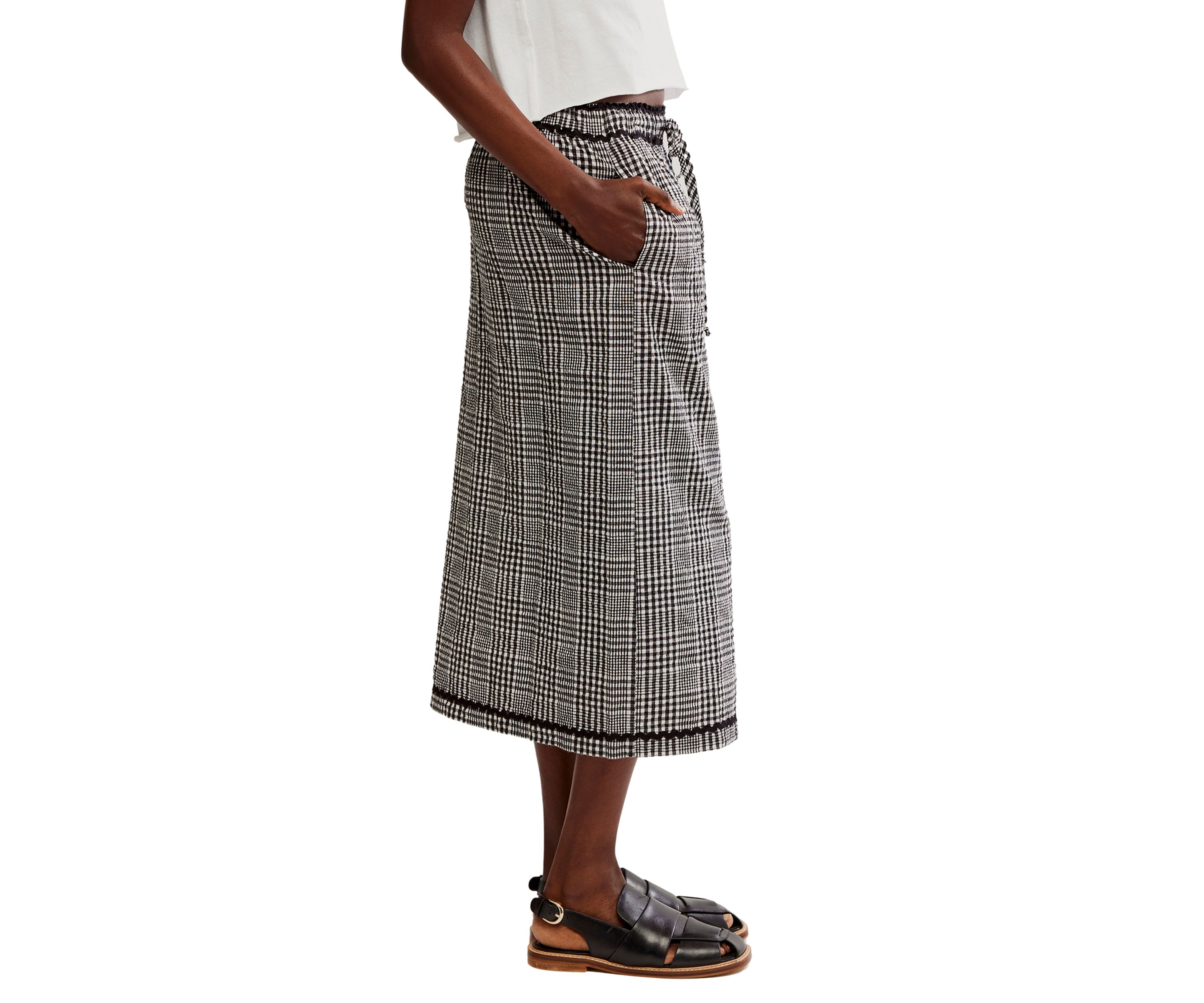 Penelope Gingham Midi Skirt 