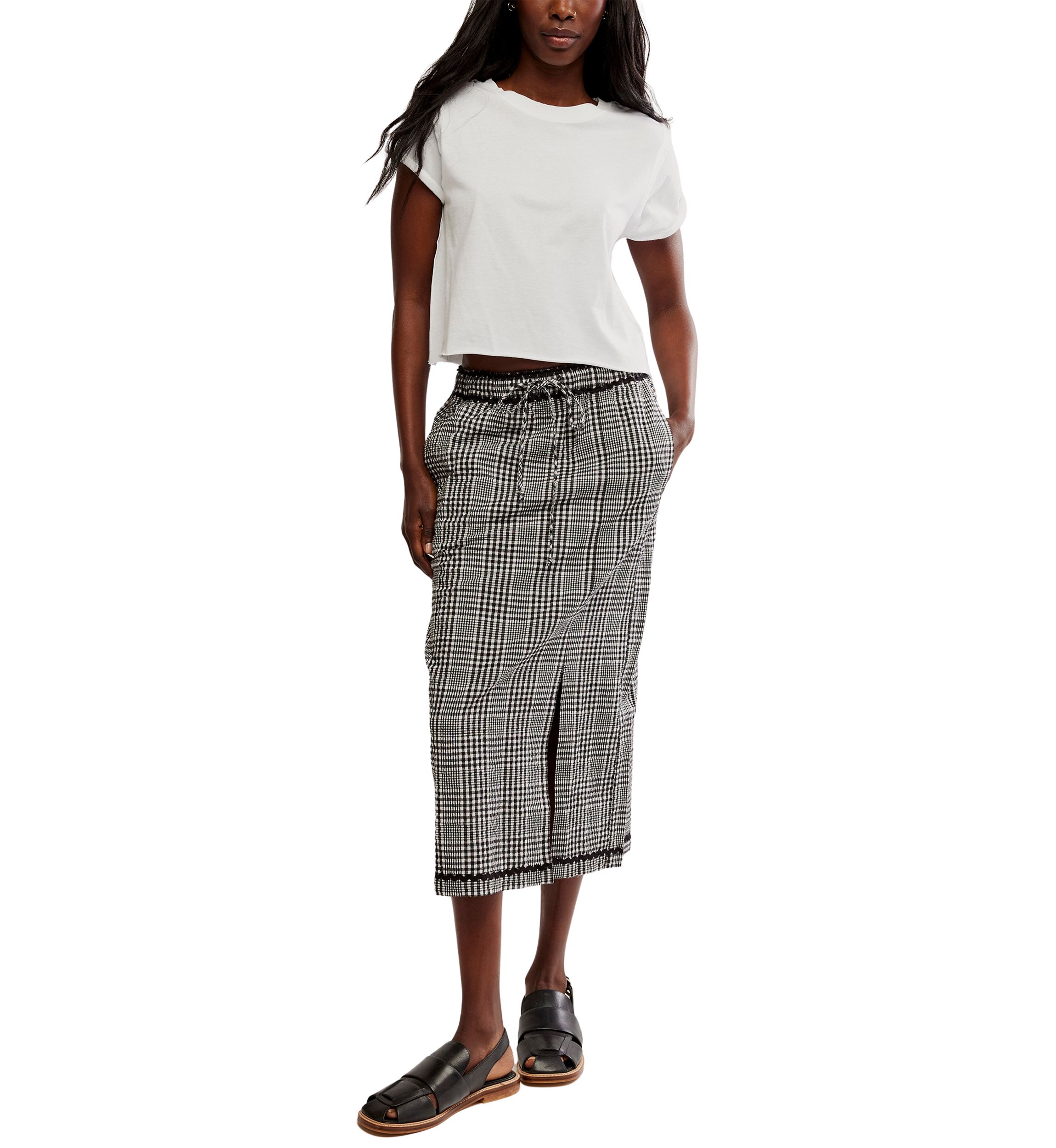Penelope Gingham Midi Skirt 