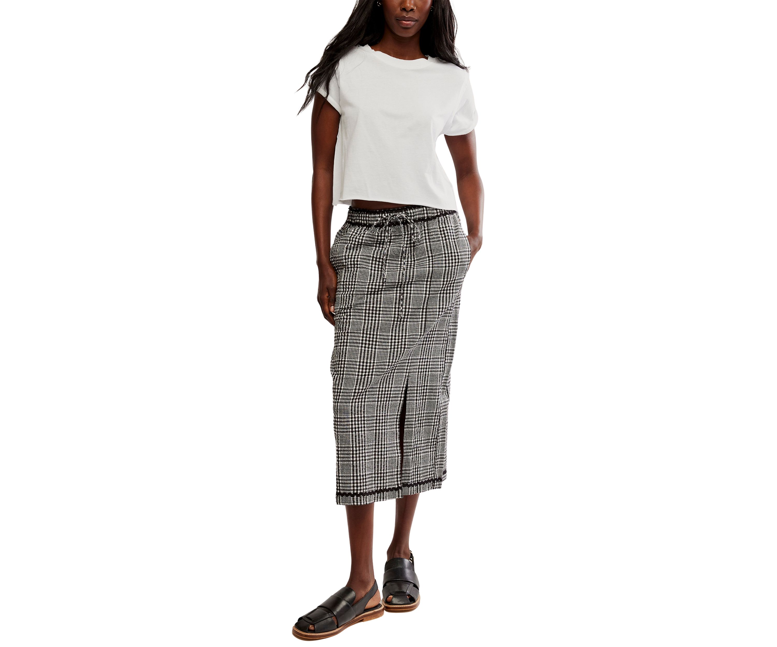 Penelope Gingham Midi Skirt 