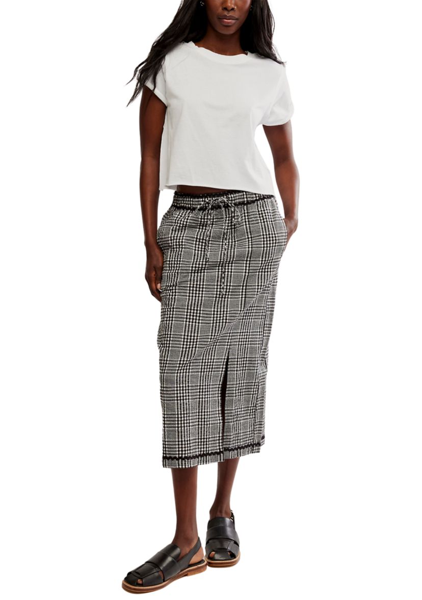 Penelope Gingham Midi Skirt 