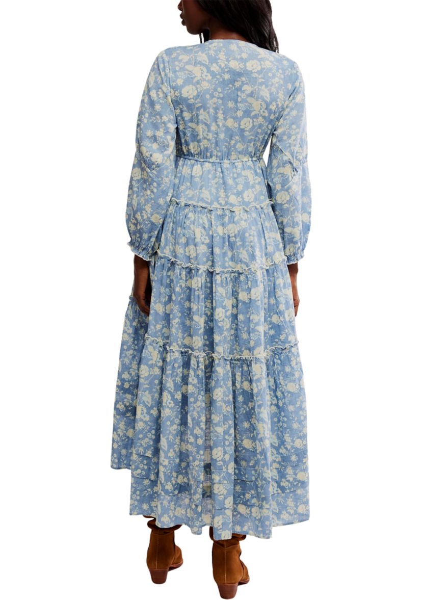 royal blue midi dress casual Royal Grace Pleated Midi Dress M