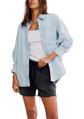 Free People Women's ASHLEY DENIM SHIRT