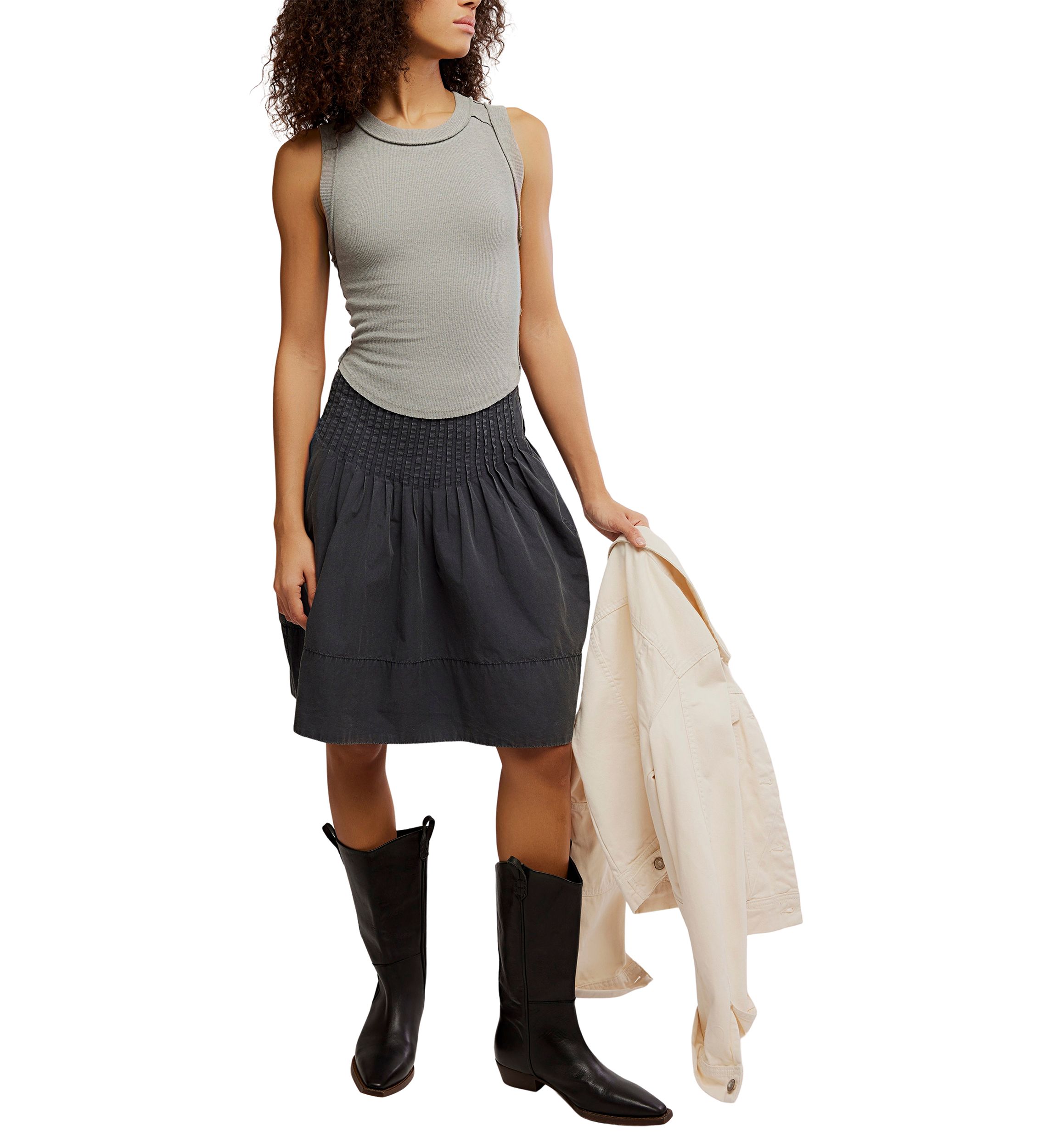 Peyton Pintuck Midi Skirt