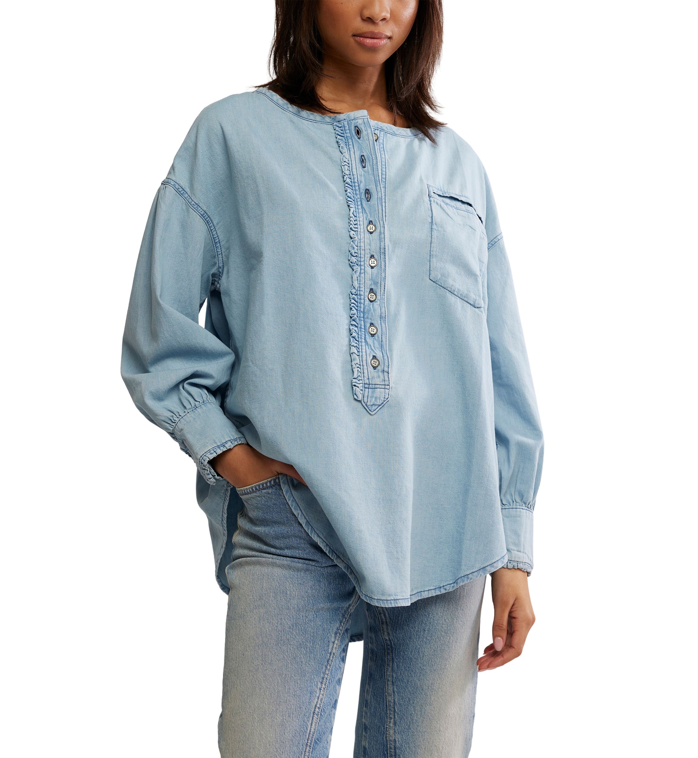 We The Free Denim Dreaming Pullover