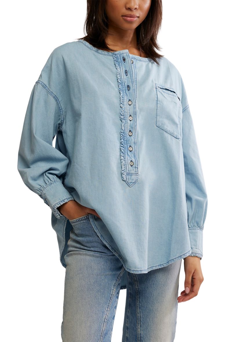We The Free Denim Dreaming Pullover