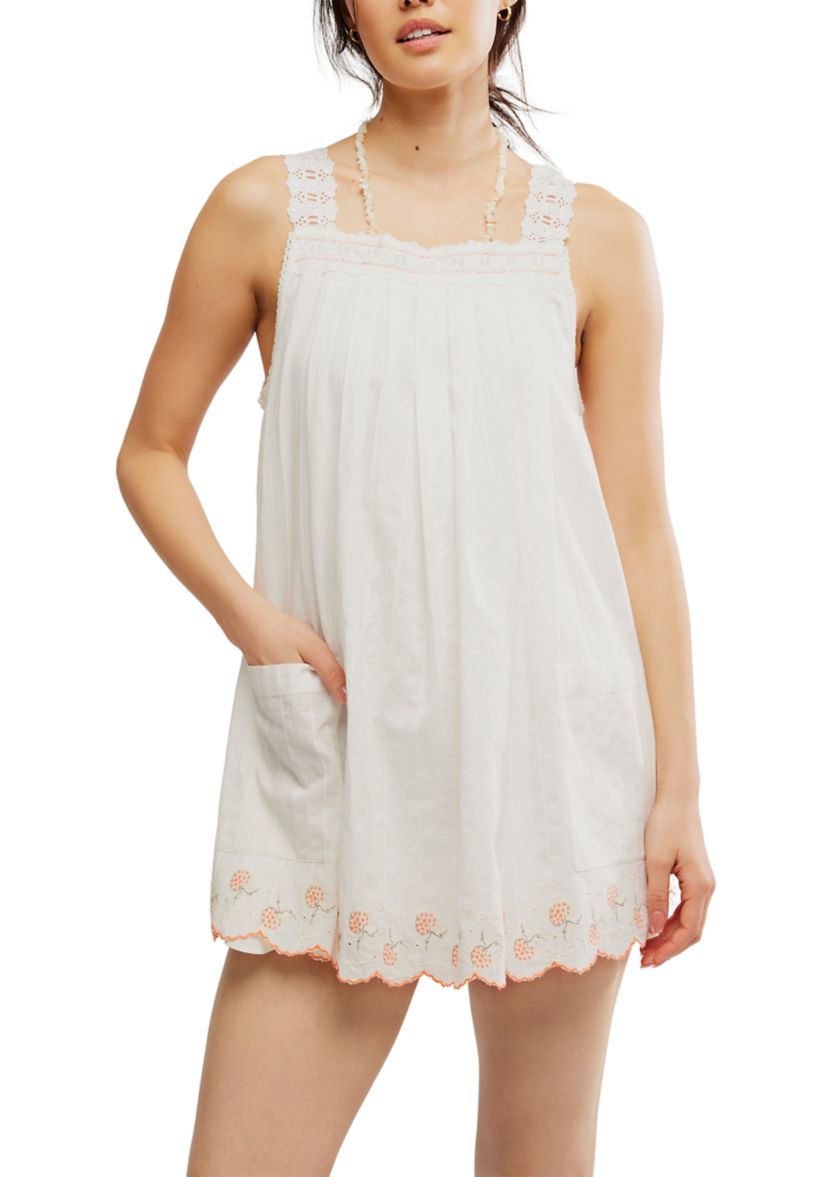 Latecia Embroidered Mini Dress