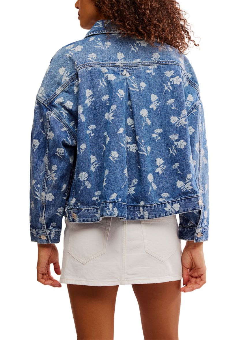 We The Free Opal Swing Floral-Printed Denim Jacket