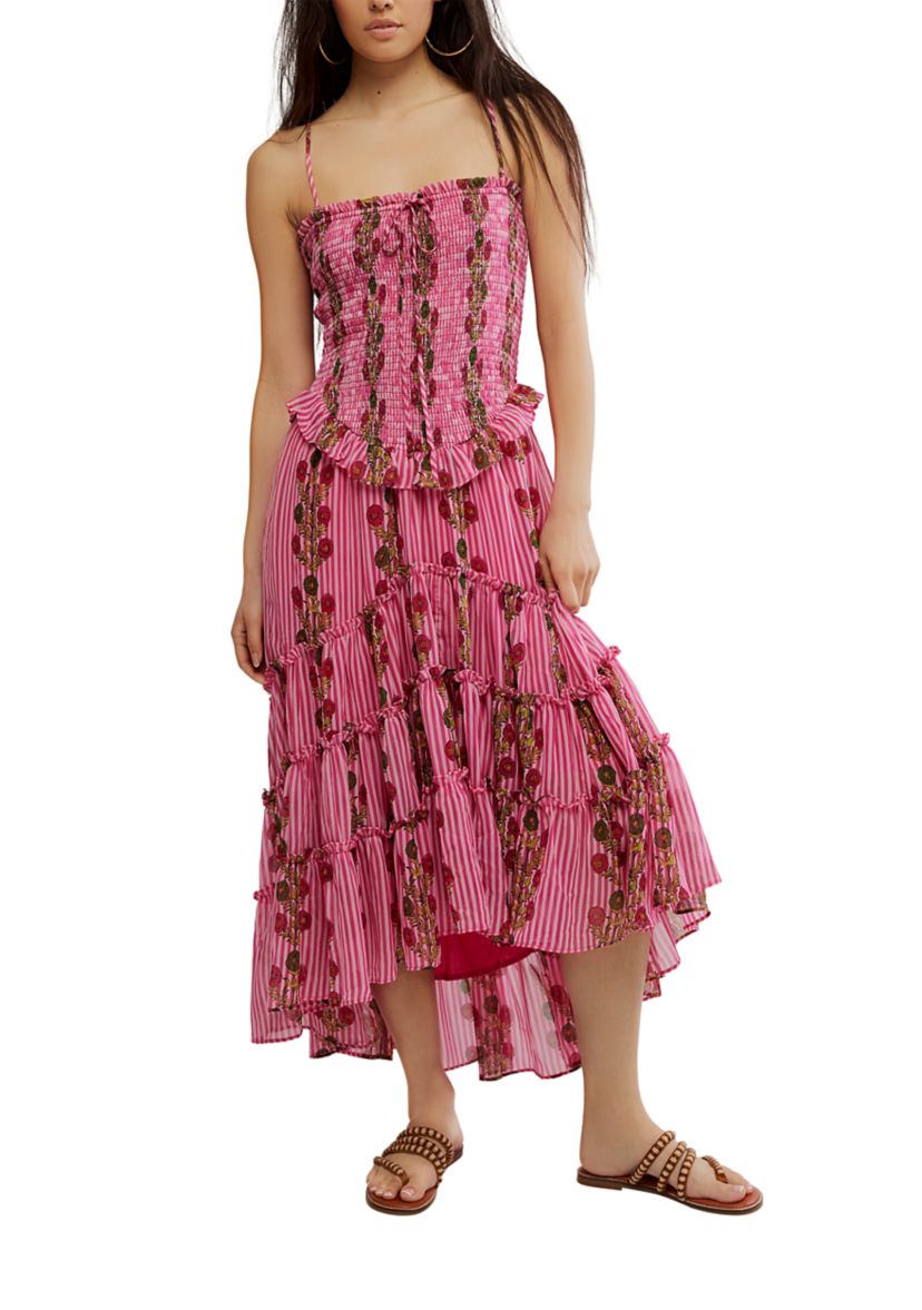 black open back maxi dress FARM Rio Provisório Printed Open Back Maxi Dress