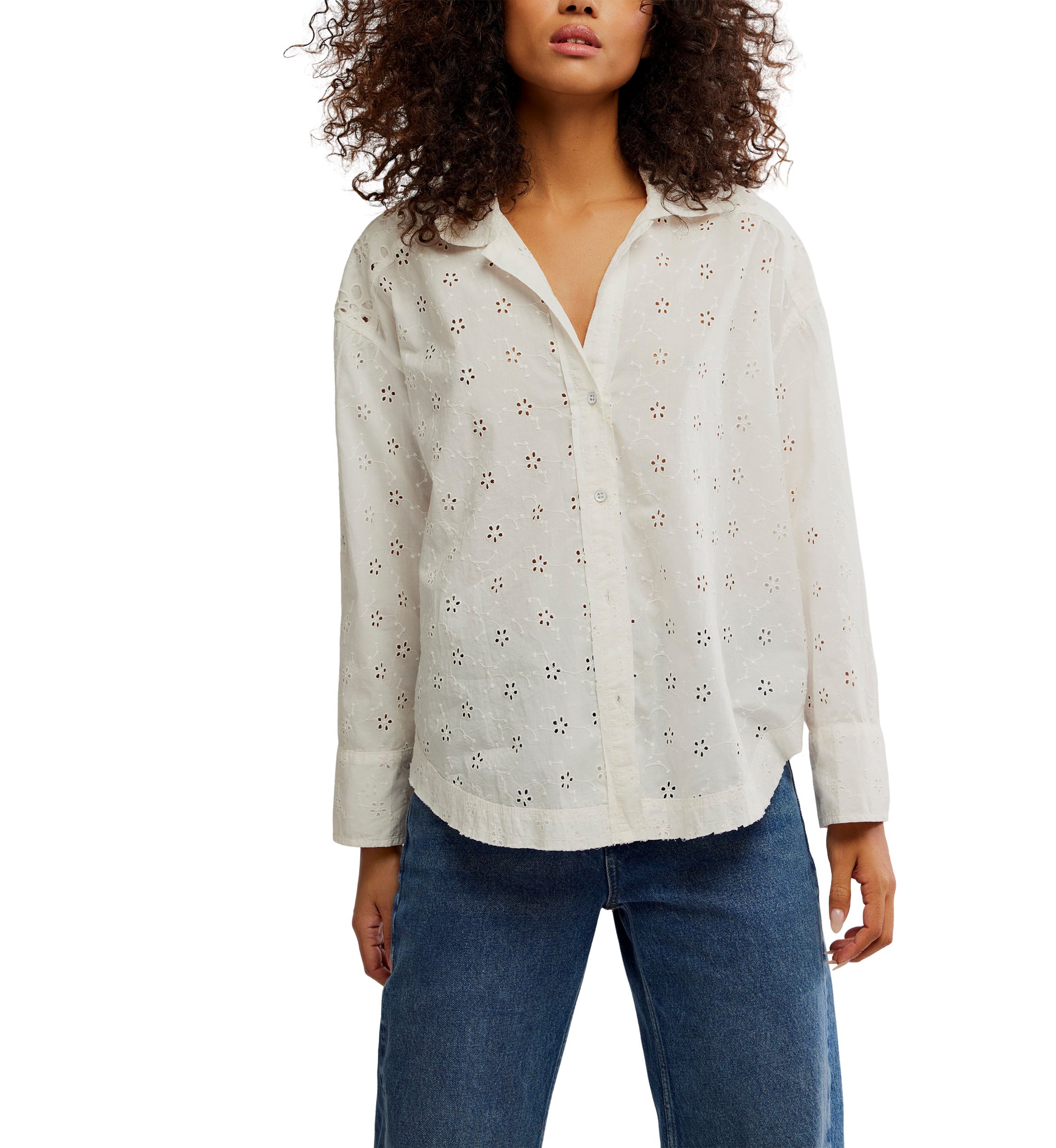 We The Free Mae Washed Eyelet Shirt