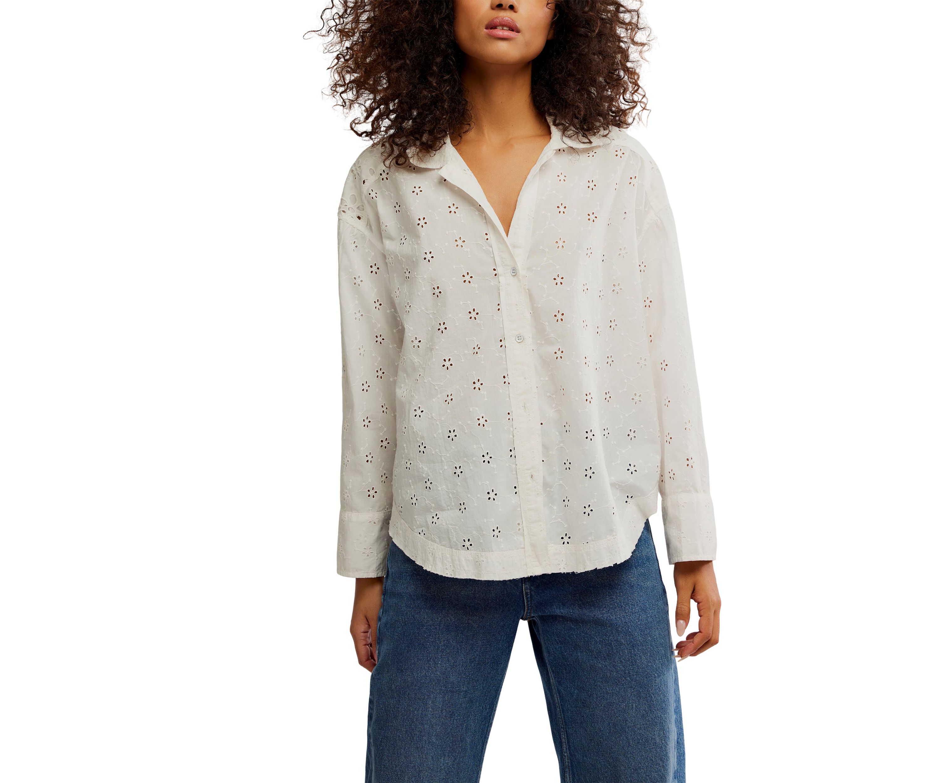 We The Free Mae Washed Eyelet Shirt