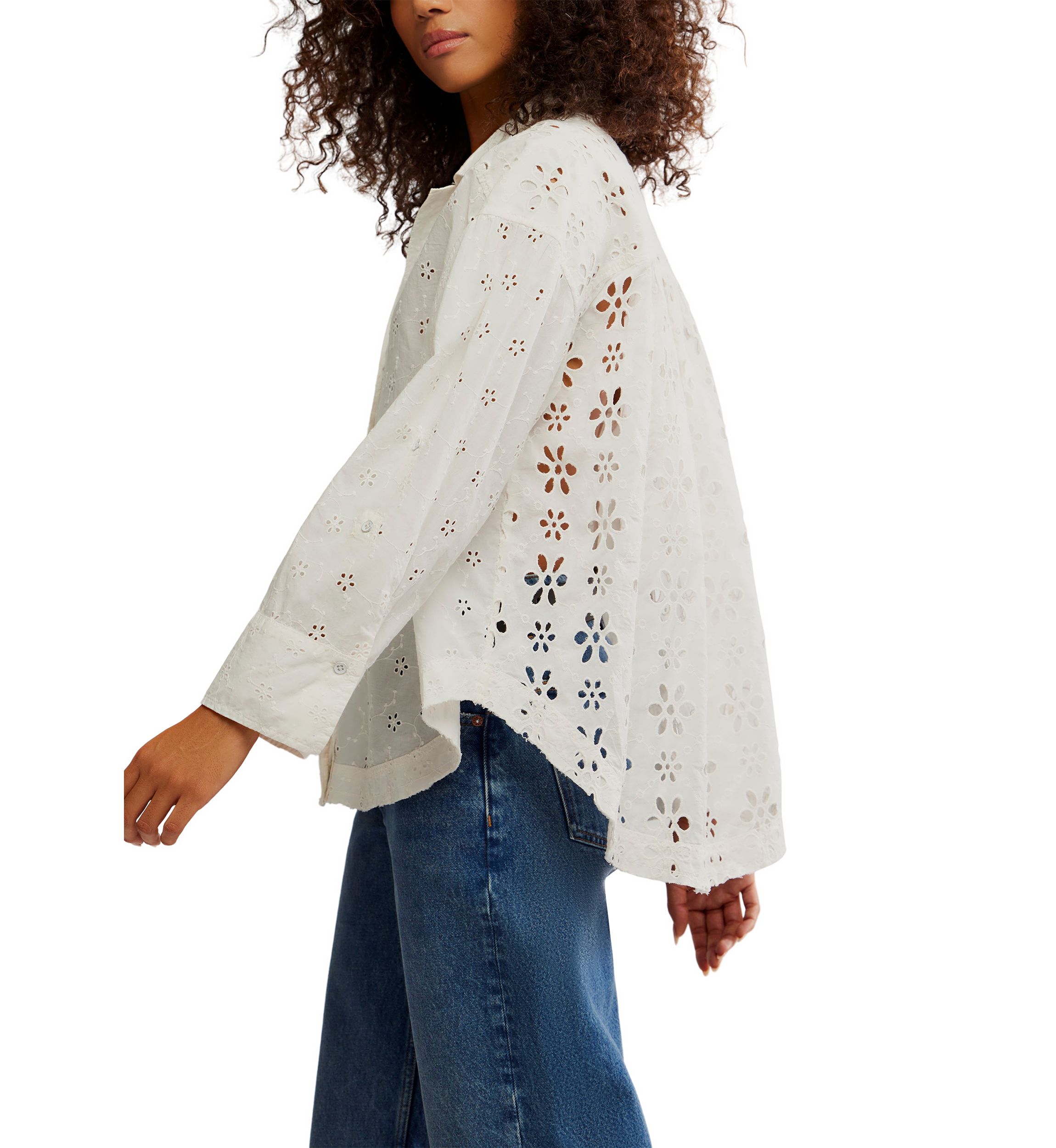We The Free Mae Washed Eyelet Shirt