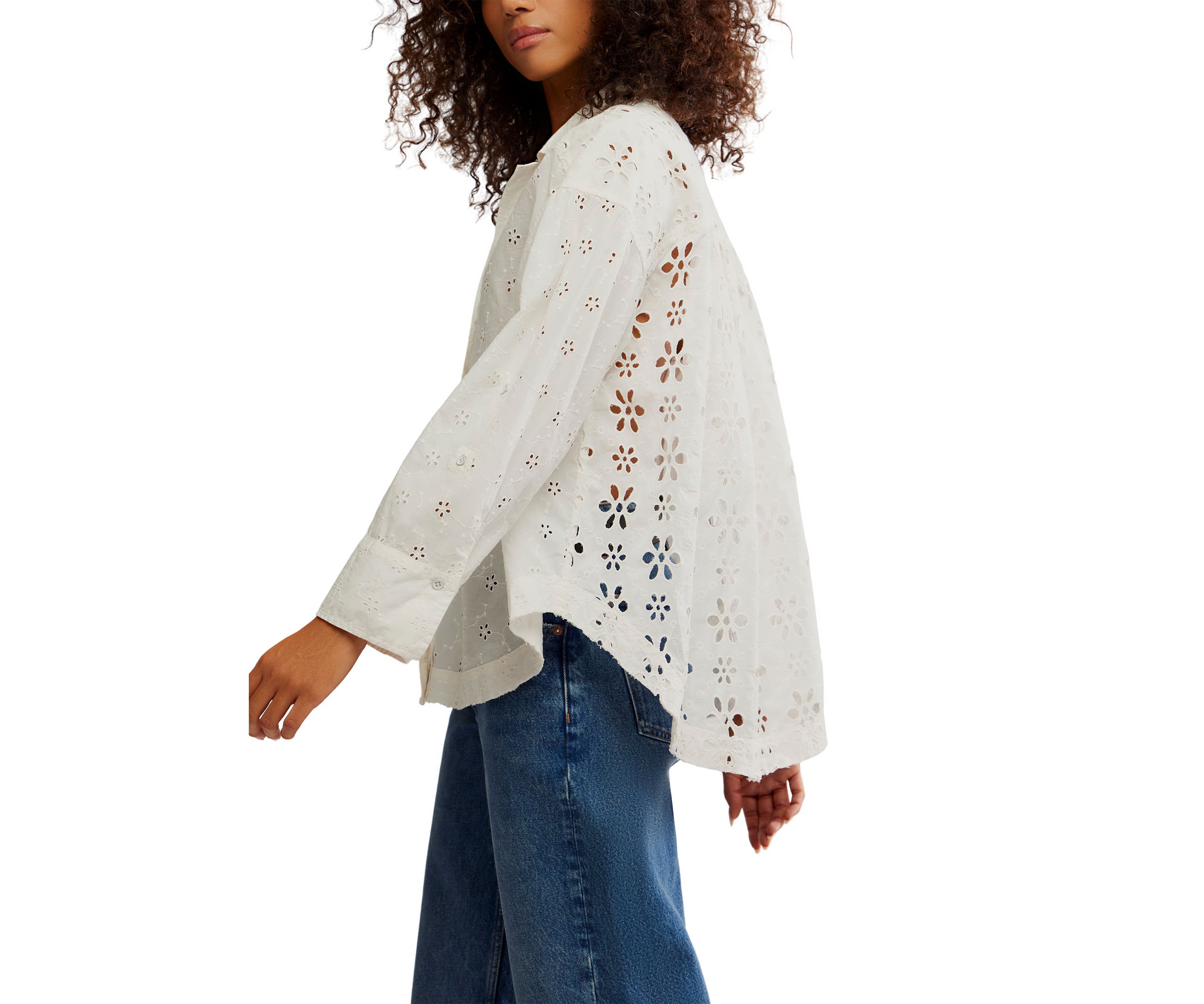 We The Free Mae Washed Eyelet Shirt