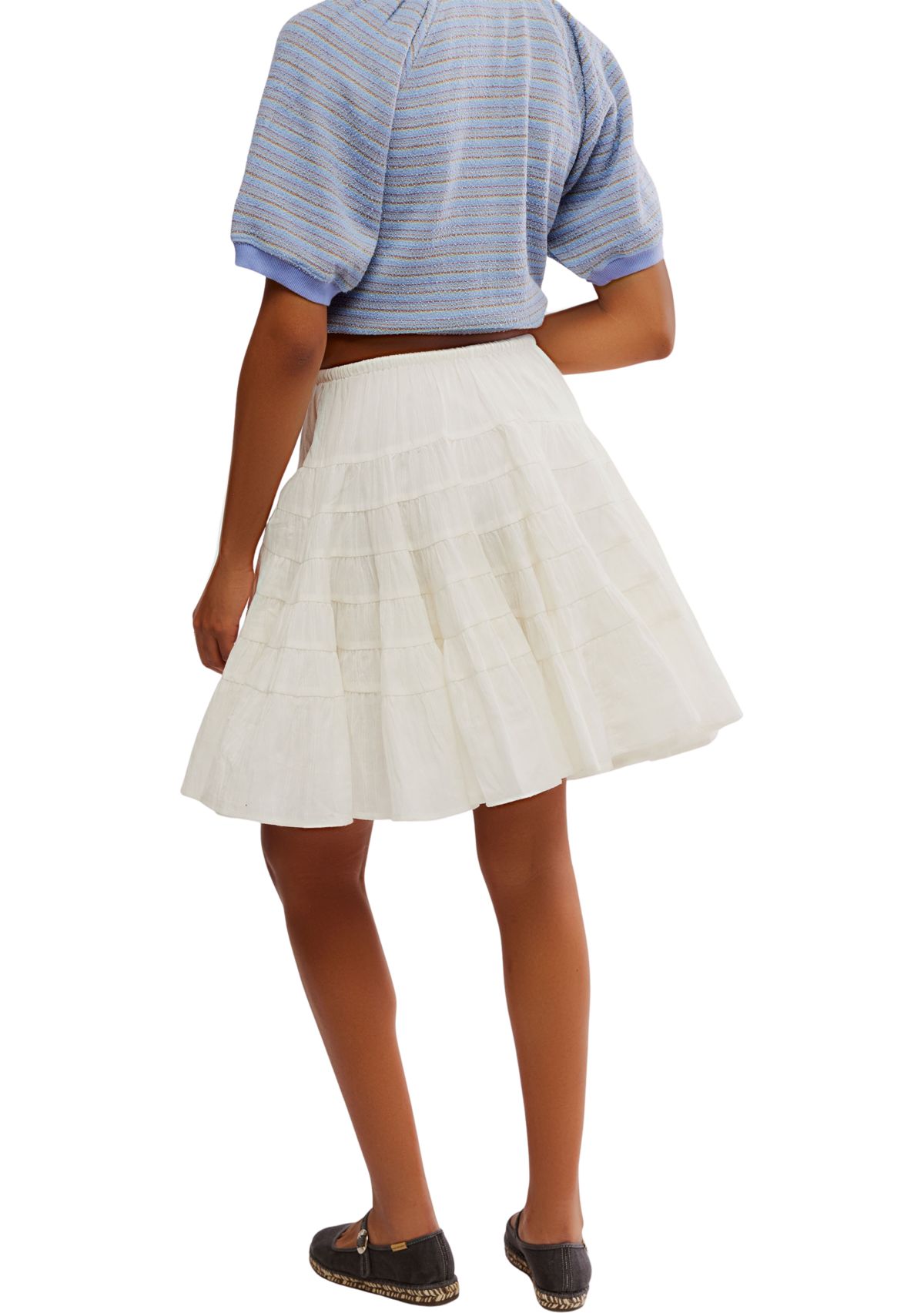 Many Layers Solid Midi Skirt