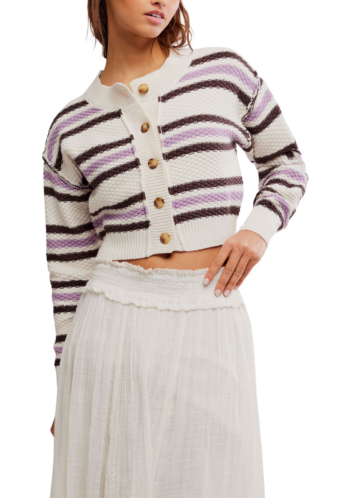 Lila Stripe Cardi