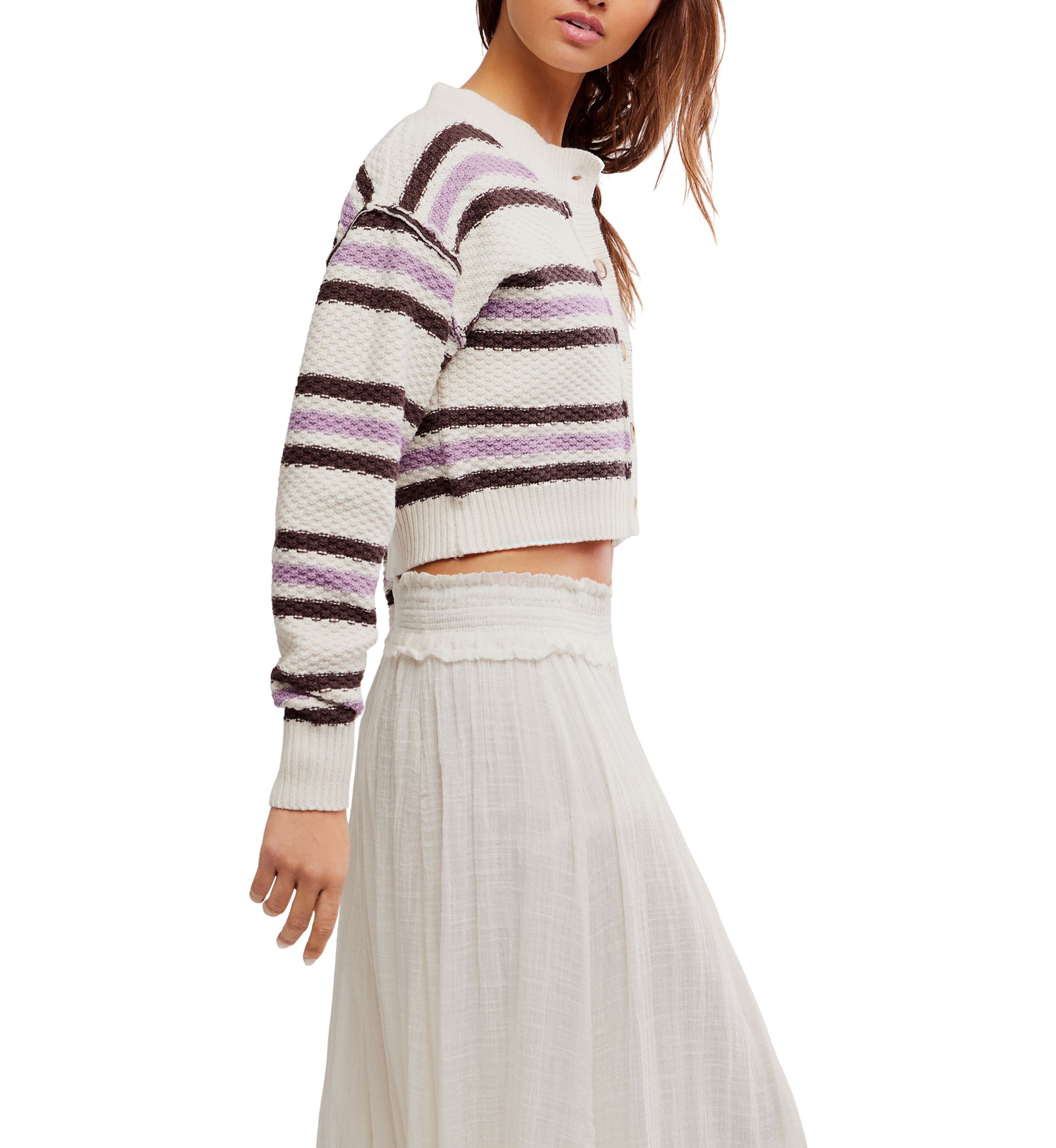 Lila Stripe Cardi