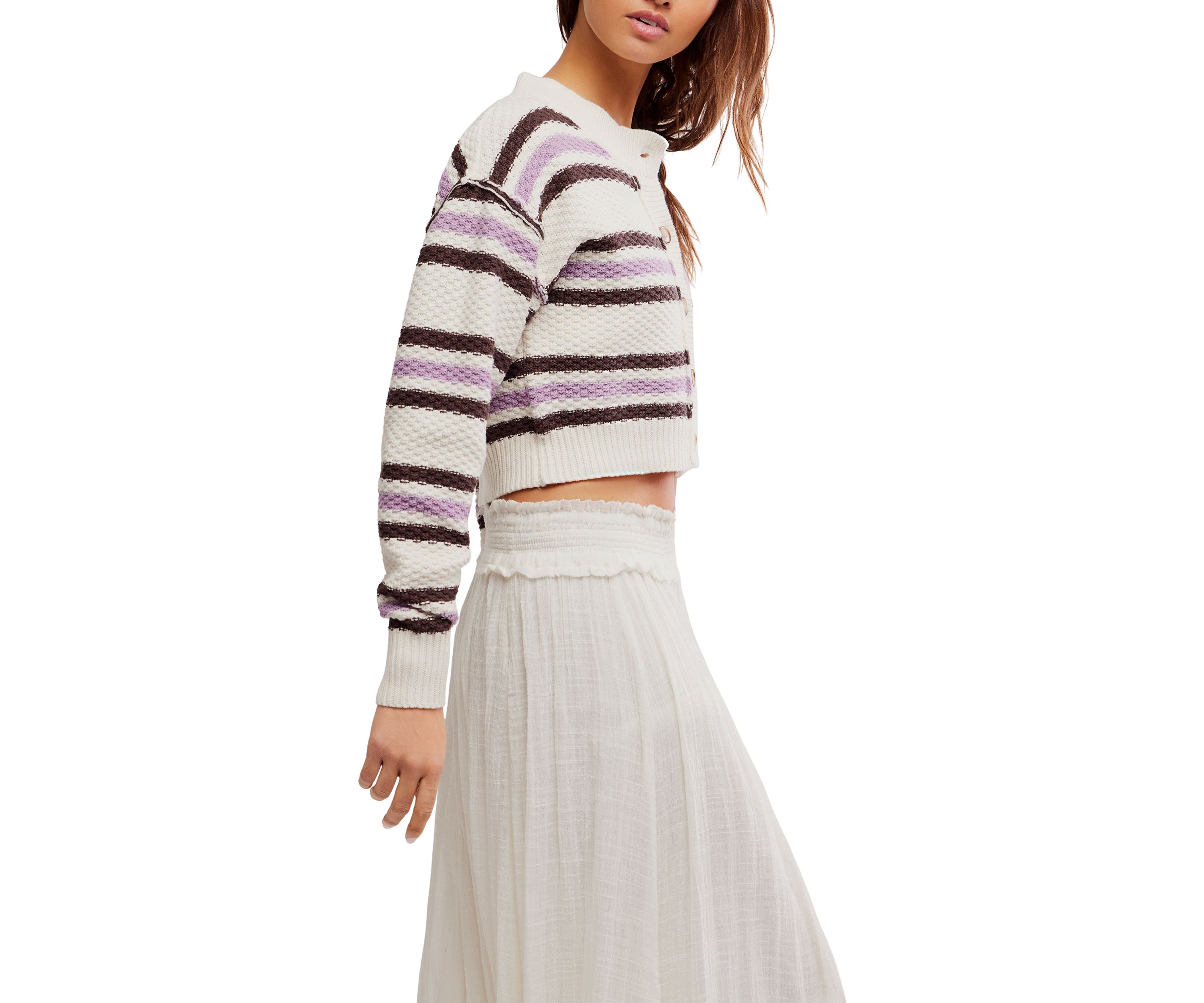 Lila Stripe Cardi