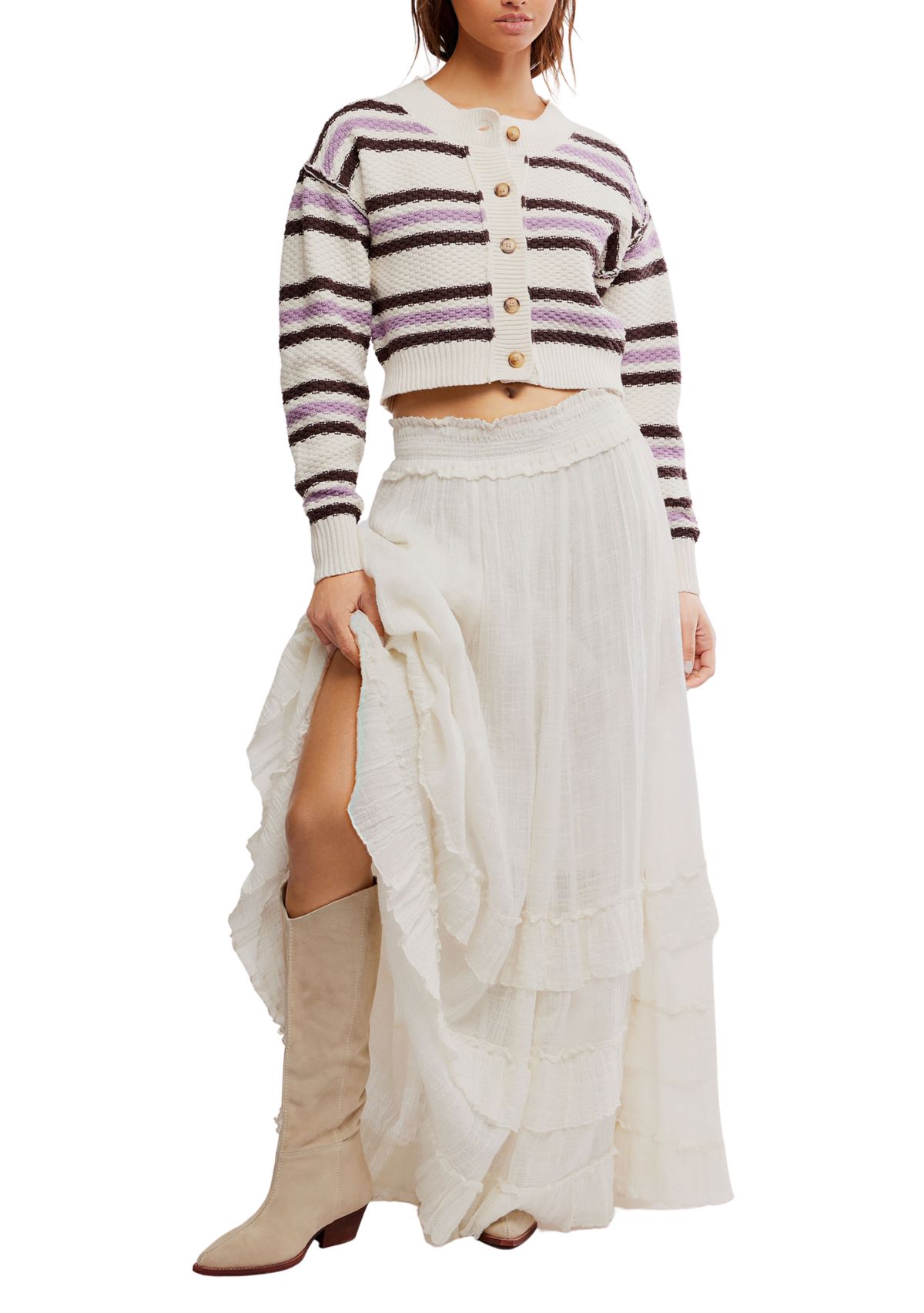 Lila Stripe Cardi