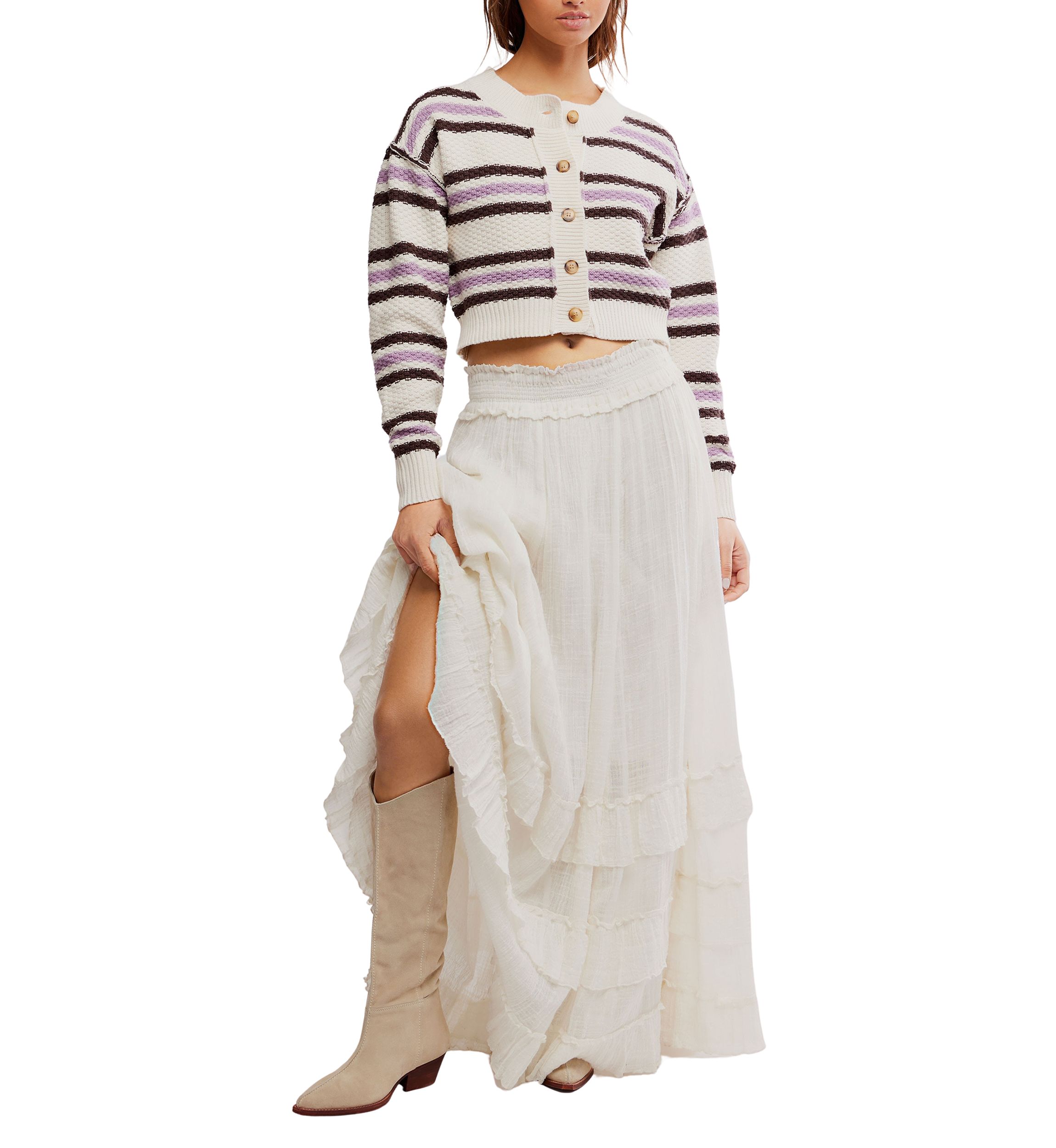 Lila Stripe Cardi