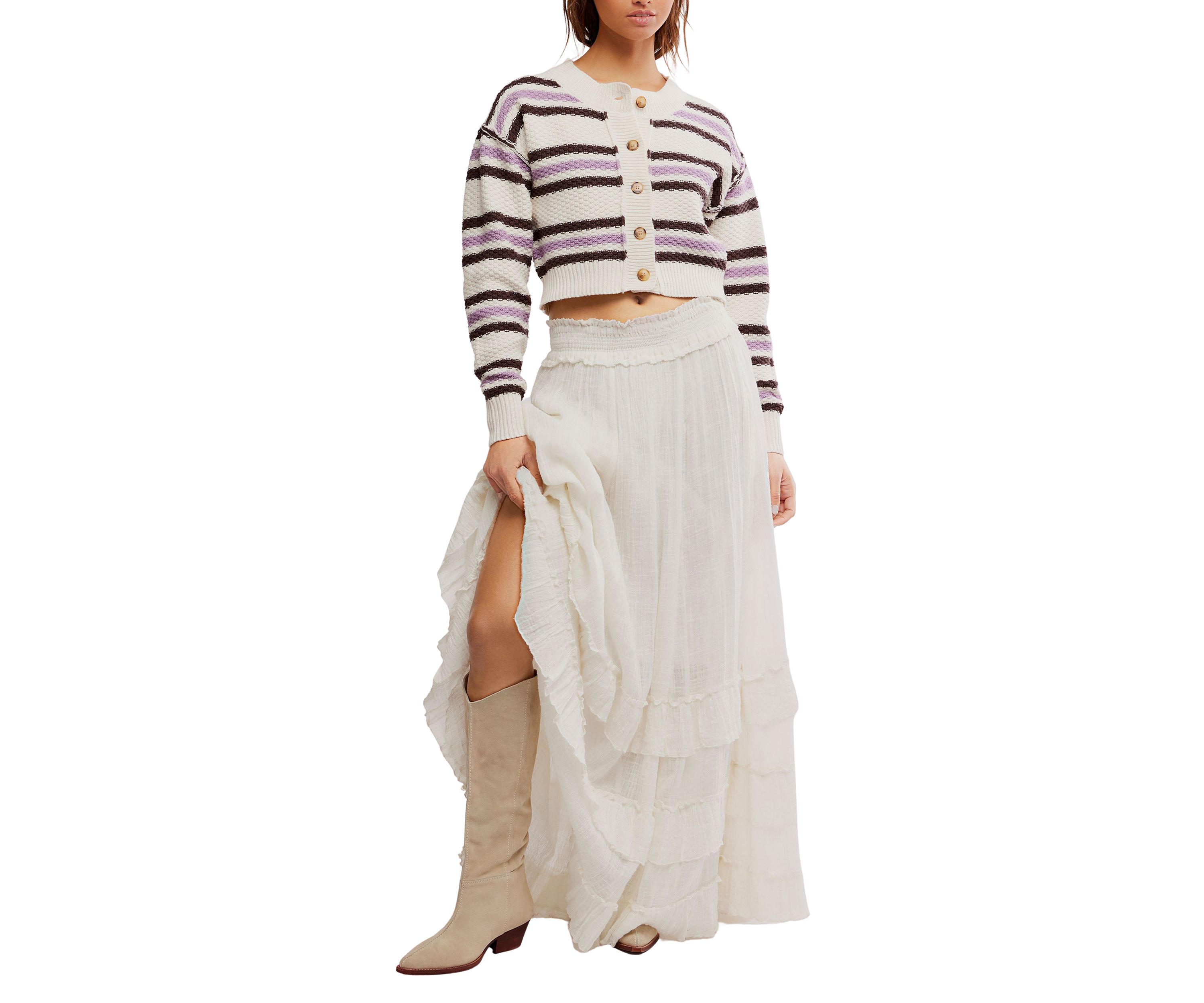 Lila Stripe Cardi