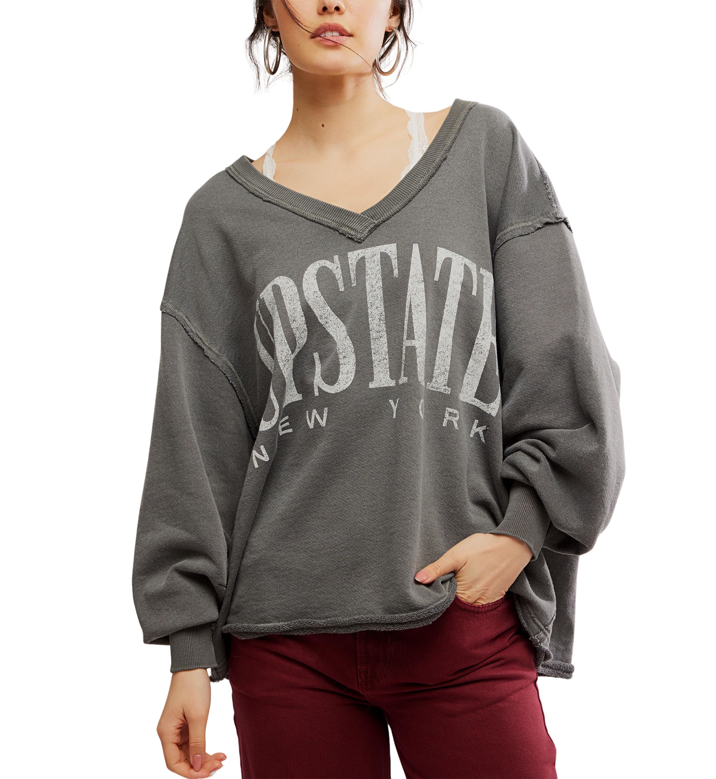 We The Free Venice V-Neck Graphic Sweatshirt