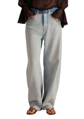 Free People Women's We The Free Truro Baggy Puddle Jeans
