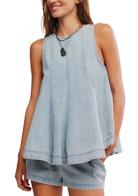 Free People Women's Cassius Denim Set, Small