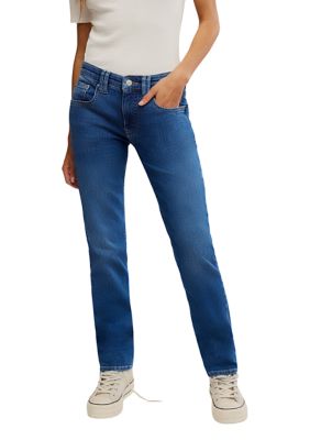 Free People Women's We The Free Oracle Low-Rise Slim Straight Jeans