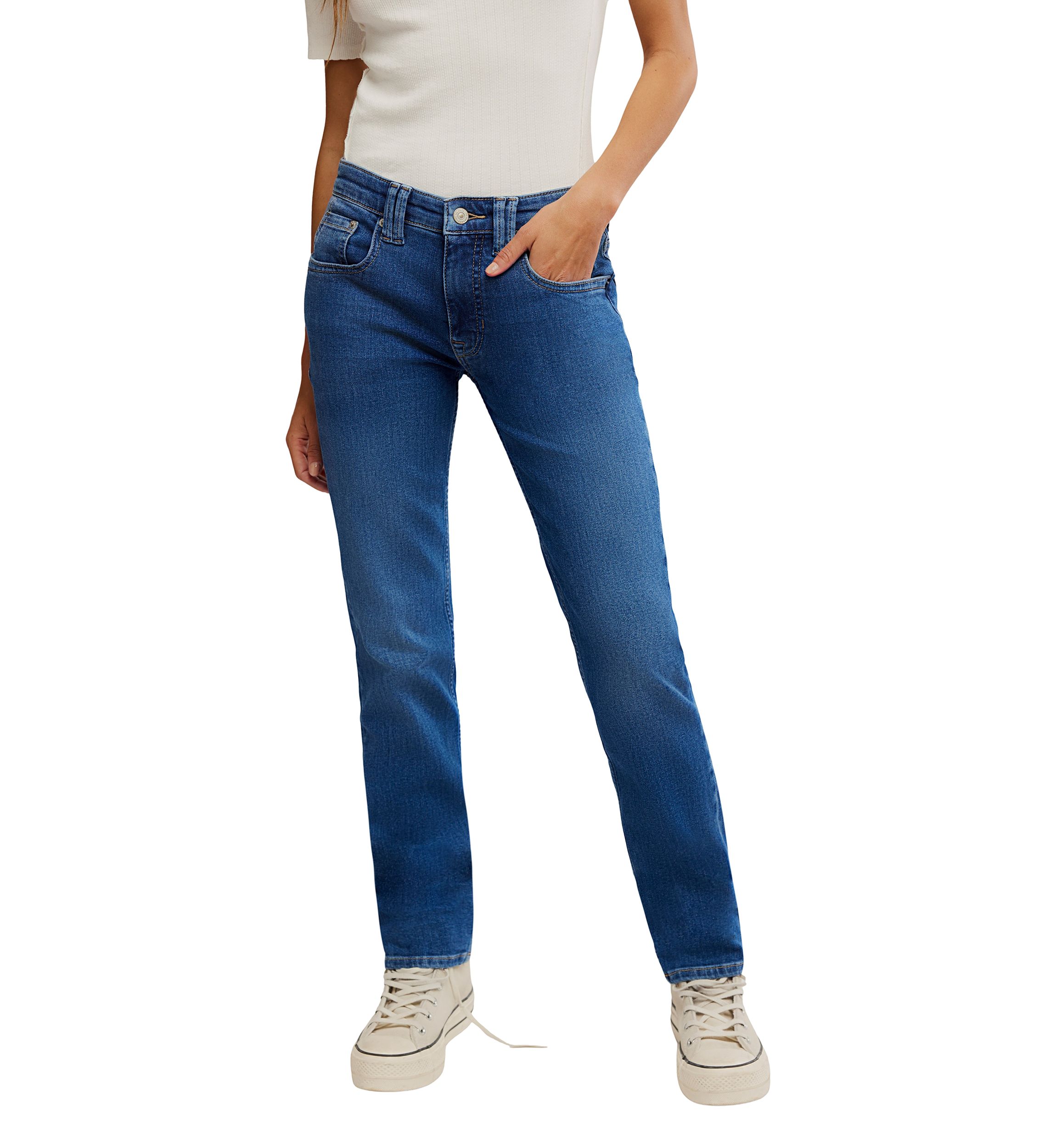 We The Free Oracle Low-Rise Slim Straight Jeans