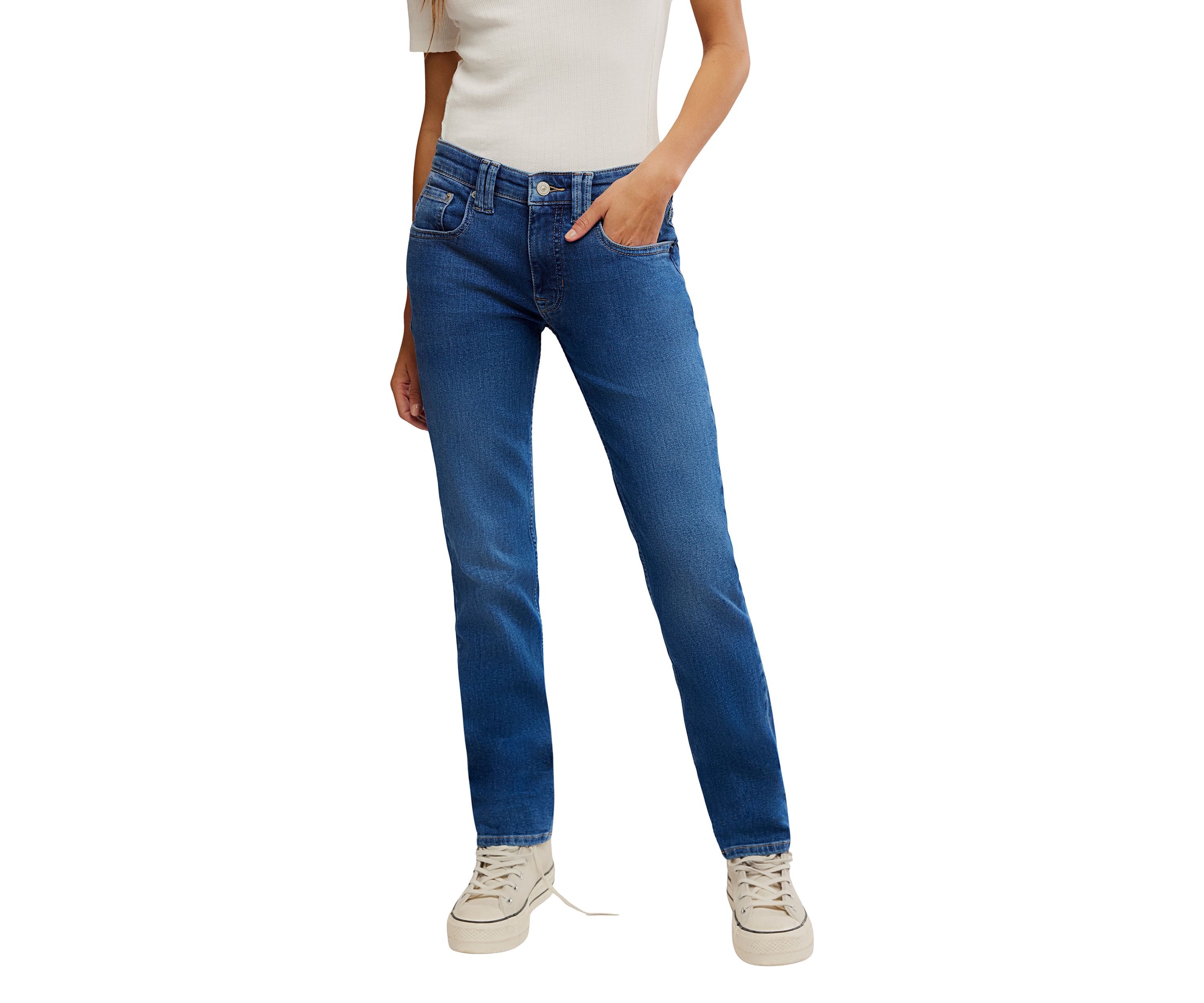 We The Free Oracle Low-Rise Slim Straight Jeans