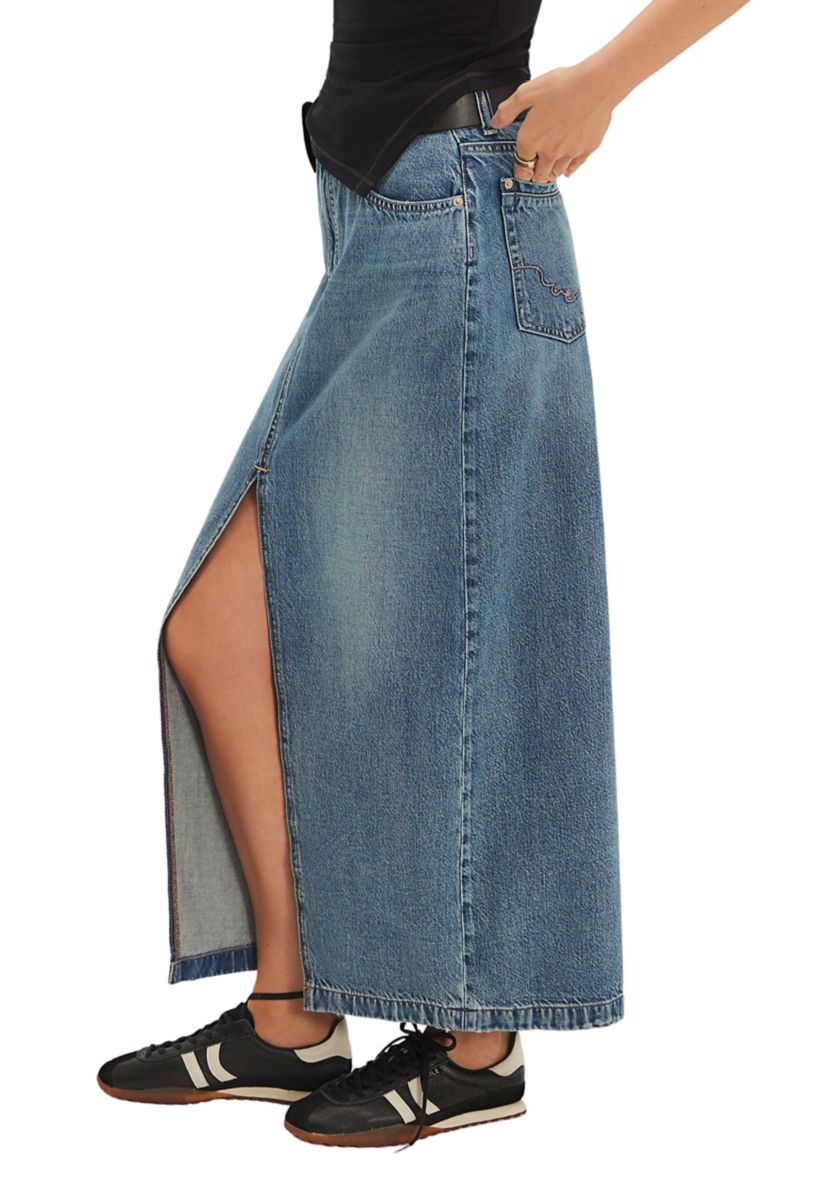 We The Free Nothing Better Denim Maxi Skirt