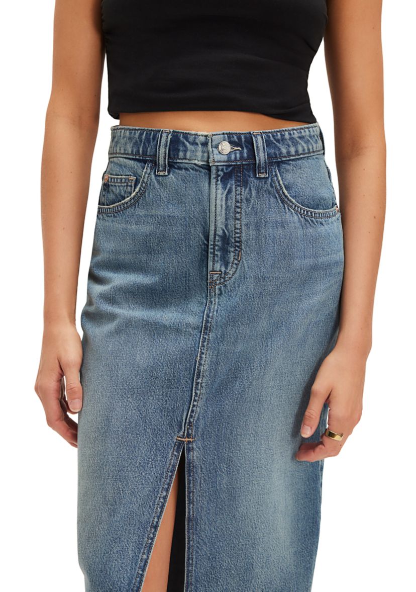 We The Free Nothing Better Denim Maxi Skirt