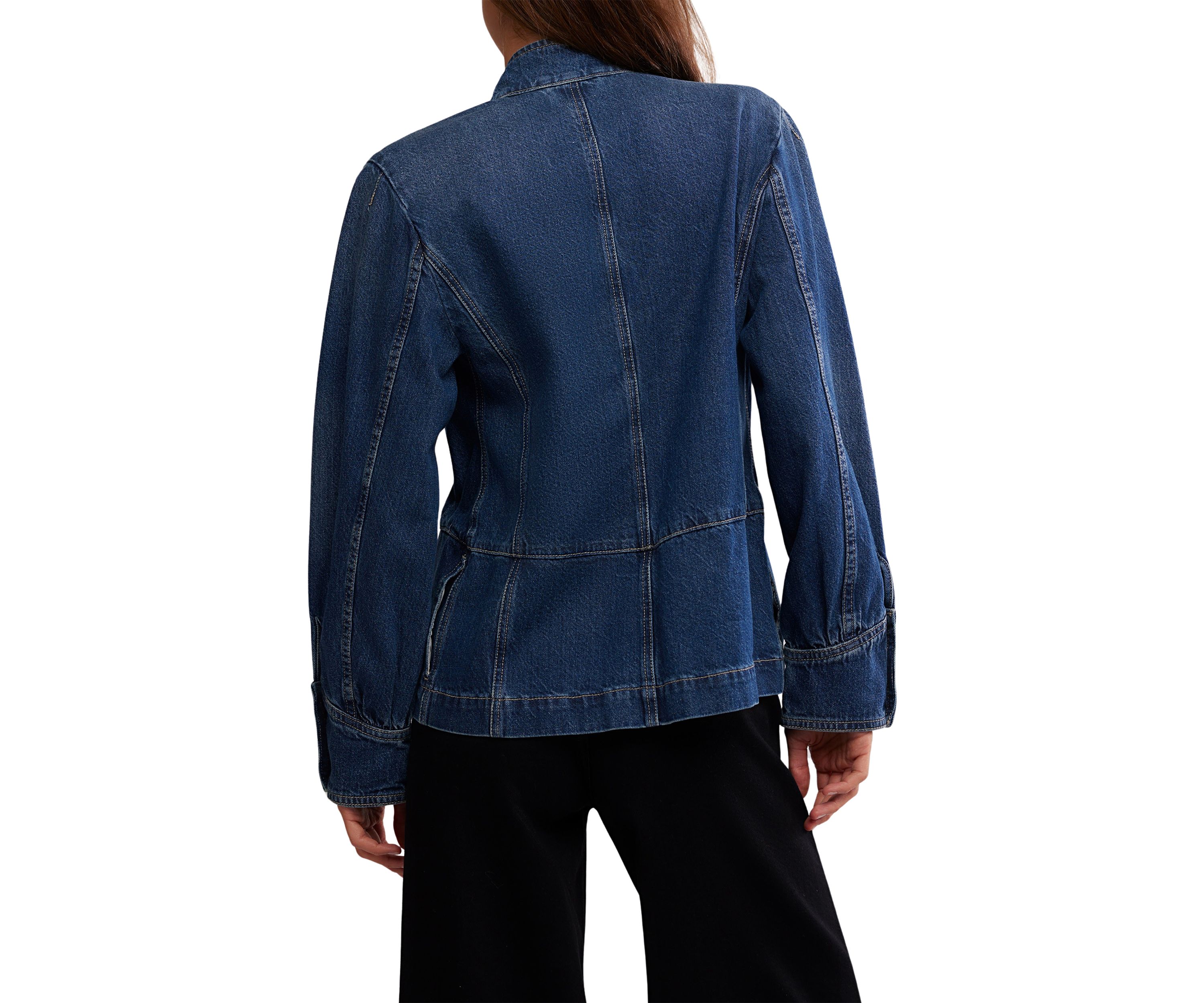 We The Free Imogene Denim Officer Jacket