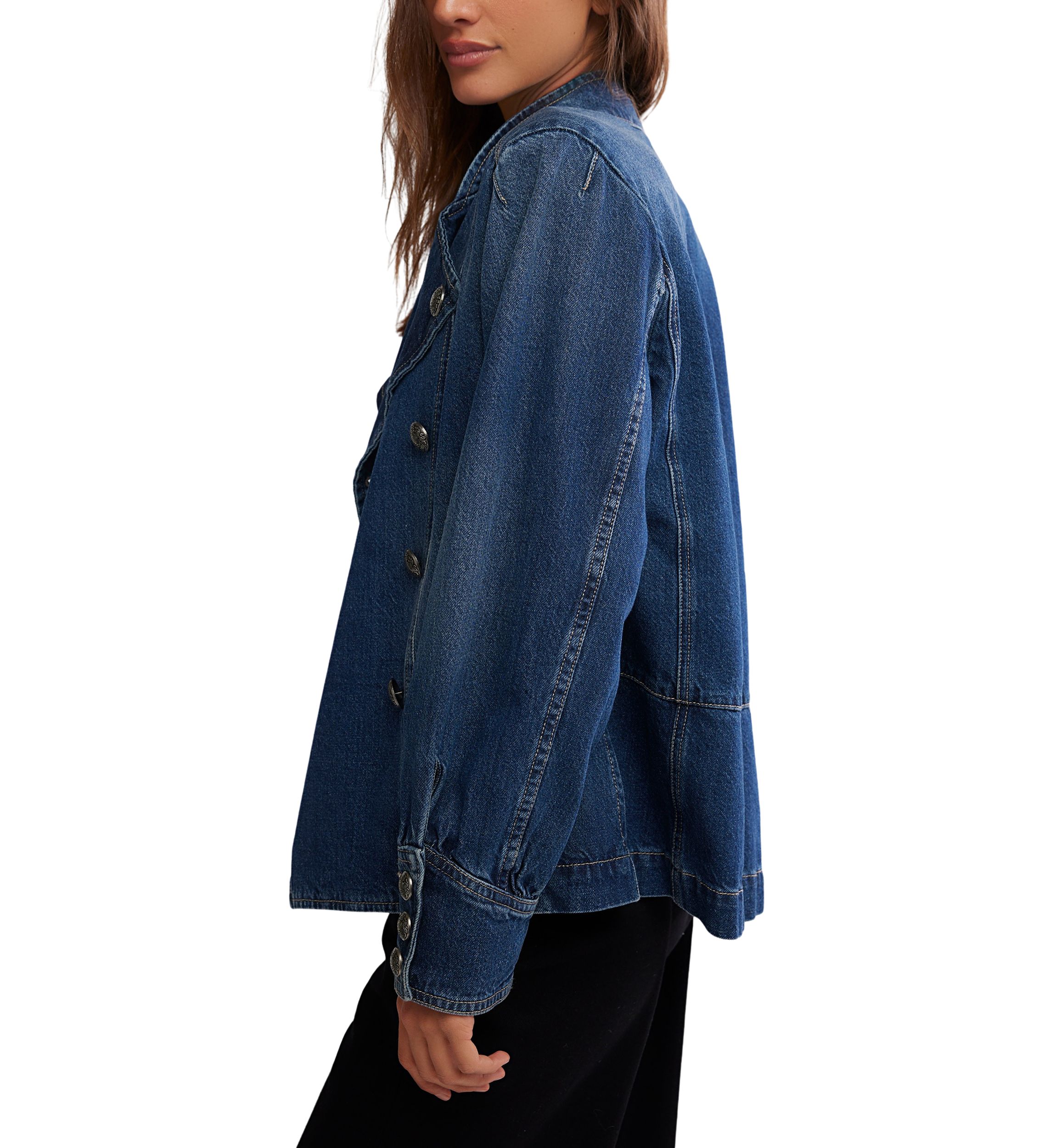 We The Free Imogene Denim Officer Jacket