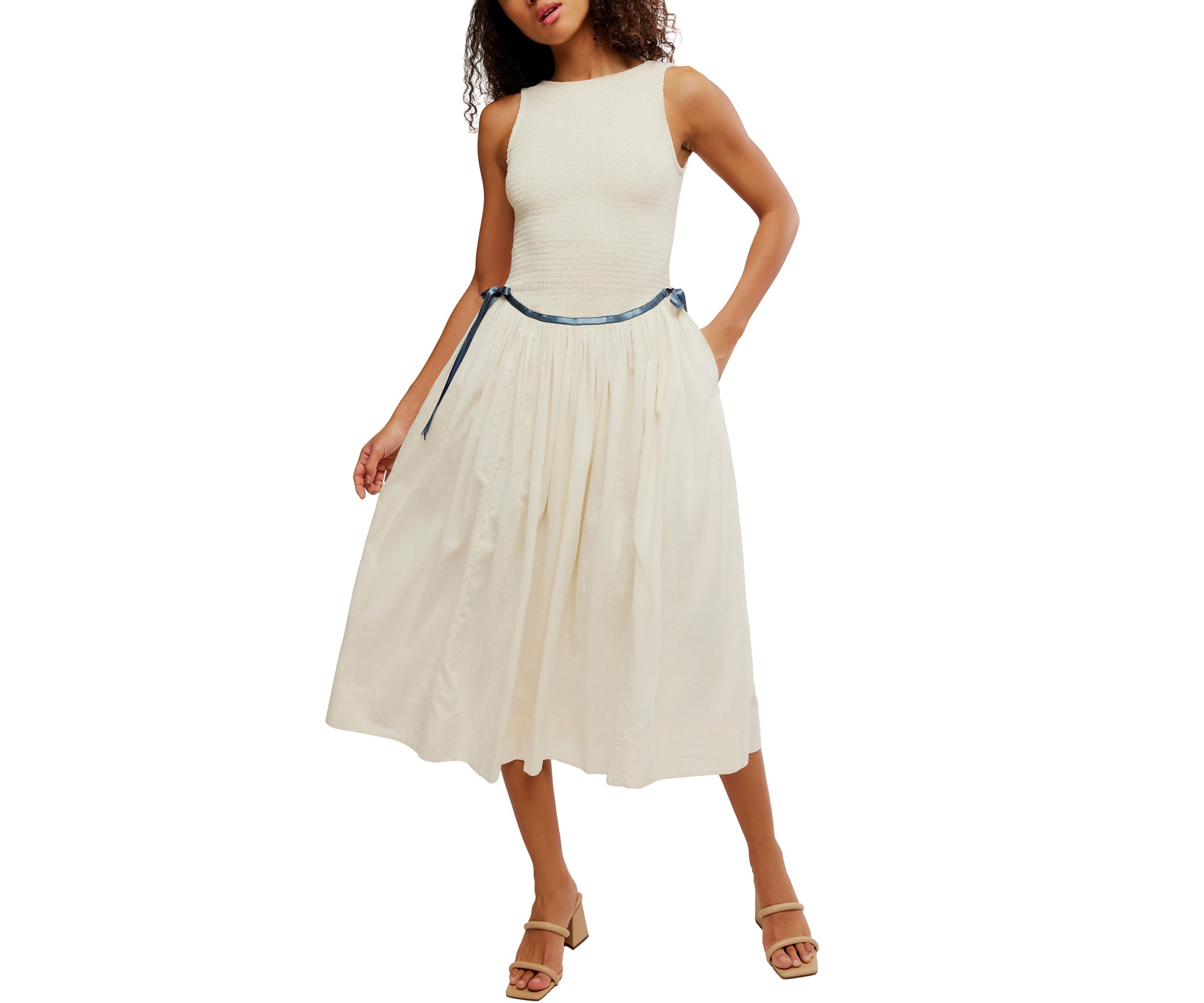 Nightingale Seersucker Midi Dress