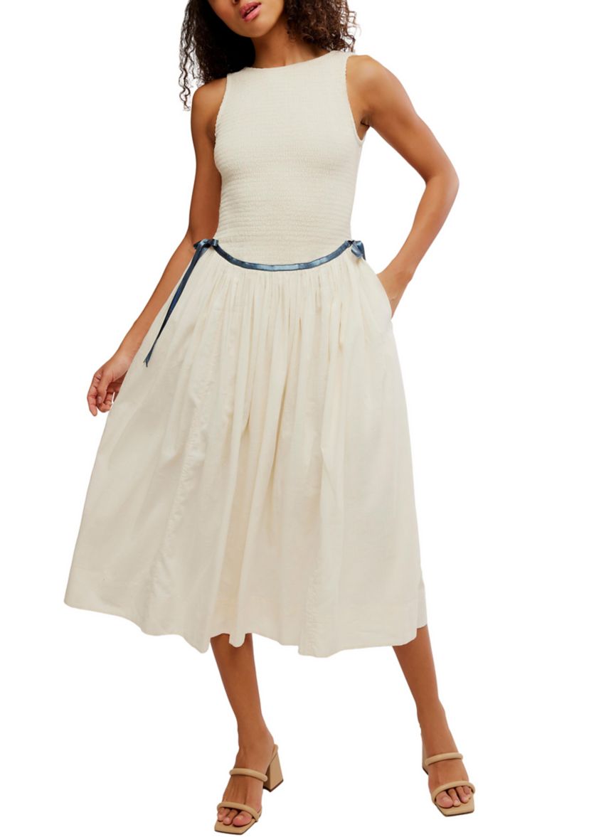 Nightingale Seersucker Midi Dress