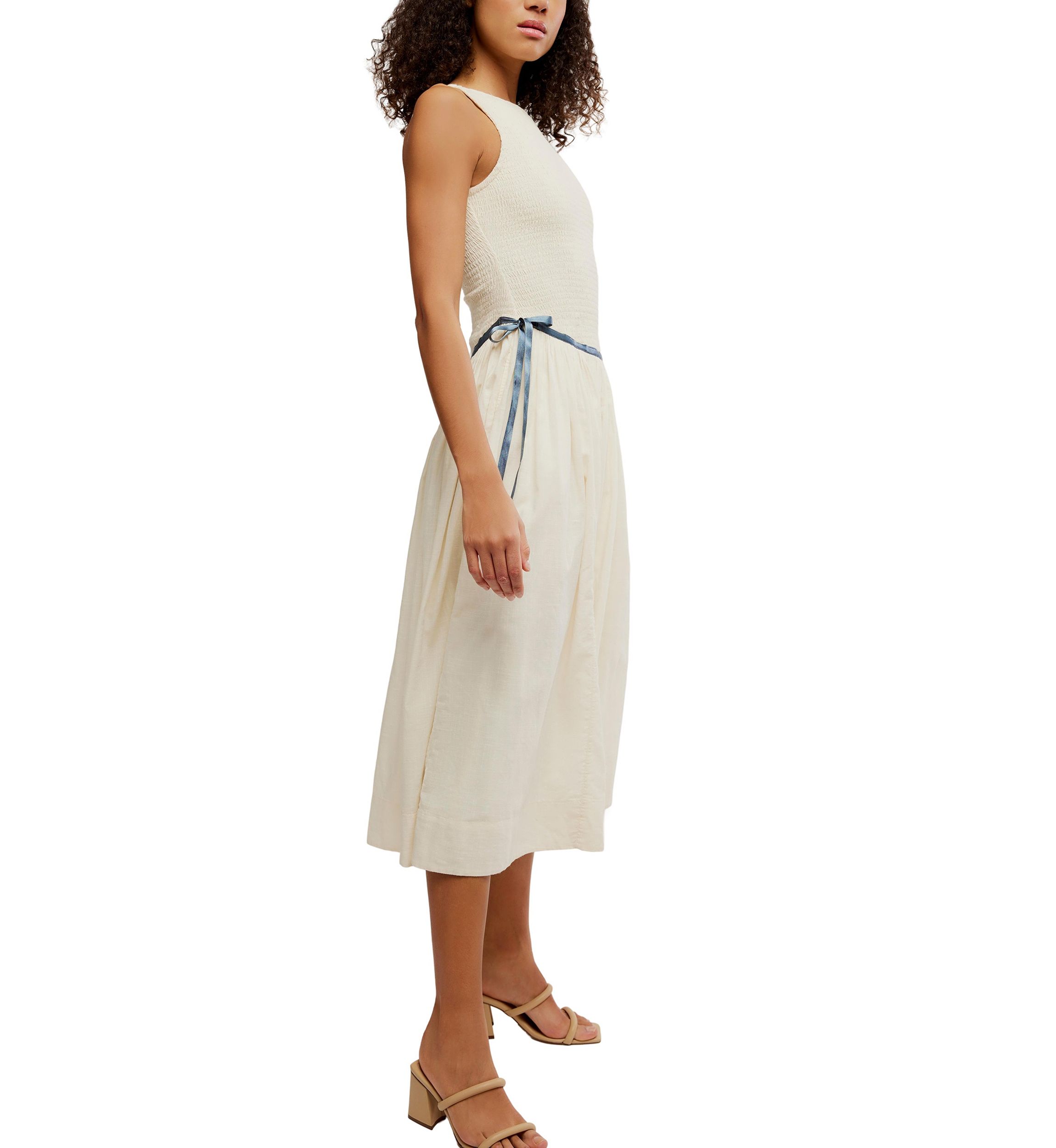 Nightingale Seersucker Midi Dress