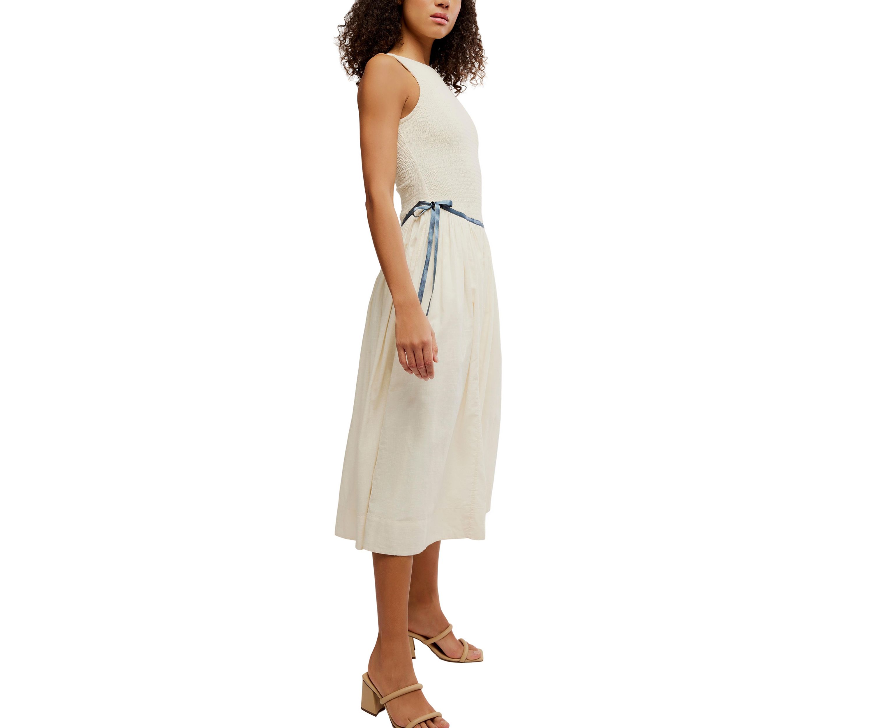 Nightingale Seersucker Midi Dress