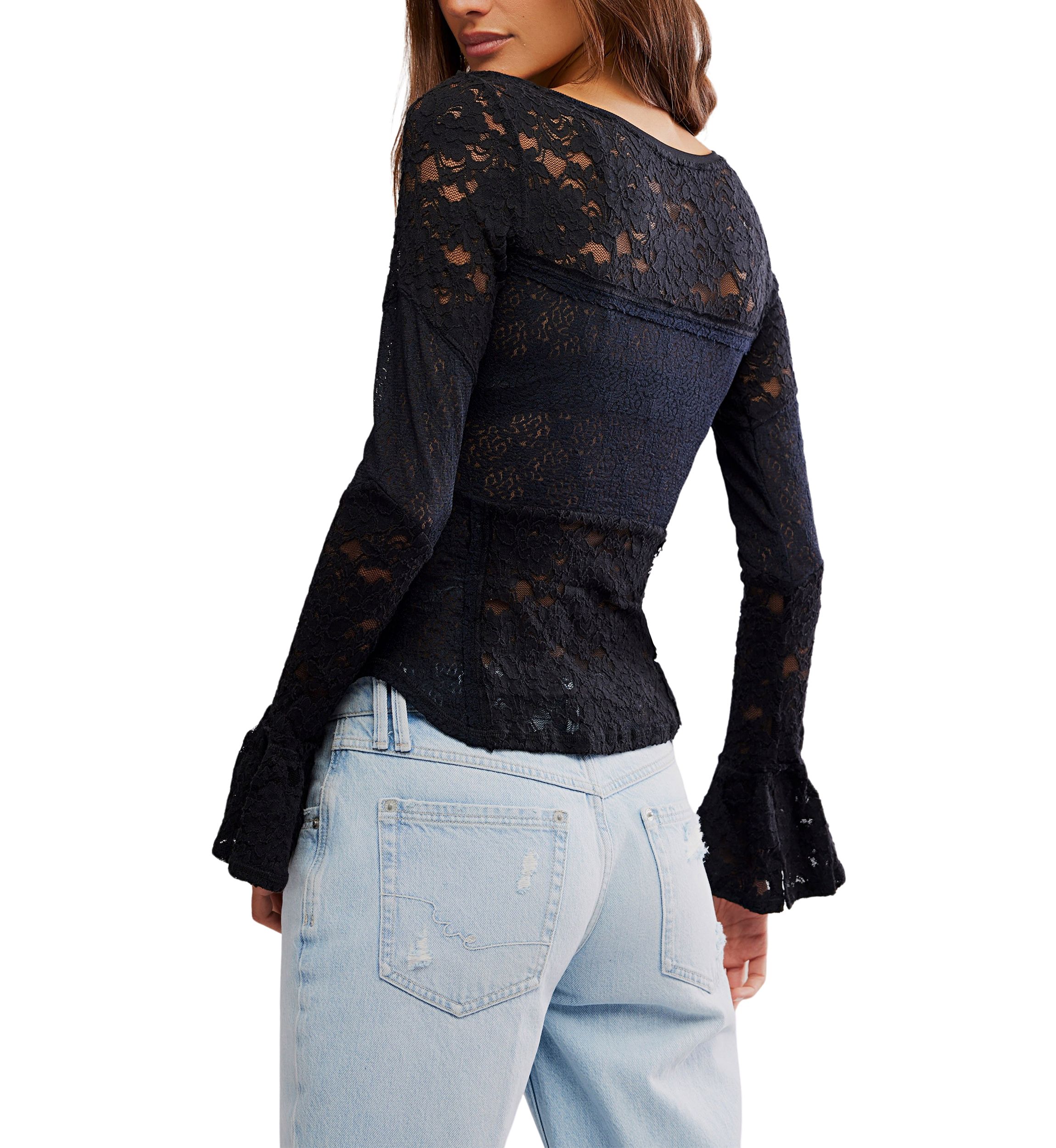 Lace Layering Long Sleeve T-Shirt