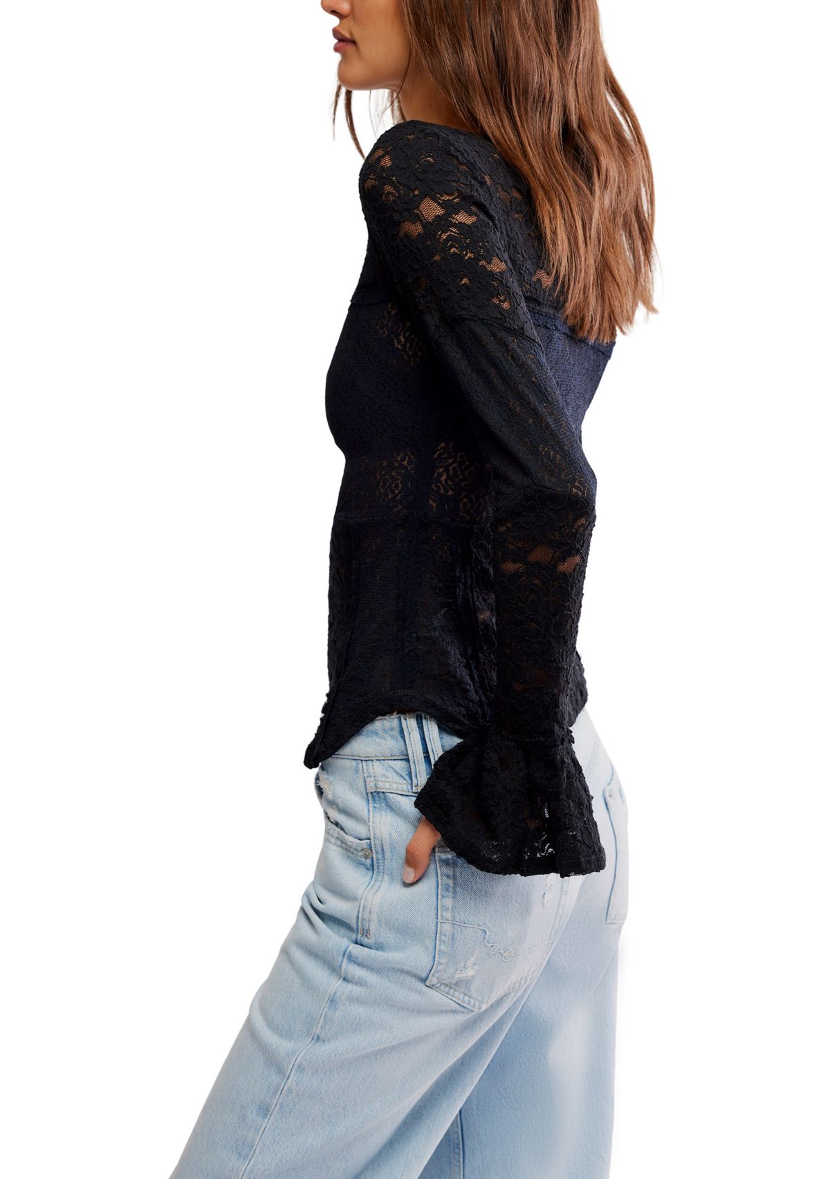 Lace Layering Long Sleeve T-Shirt