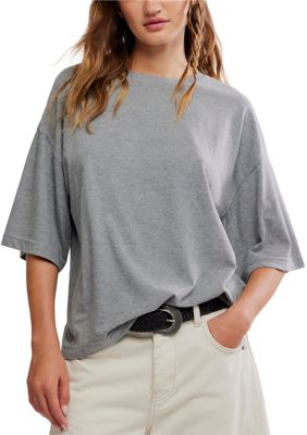 Free People Women's We The Free Perfect Oversized T-Shirt, Grey, Medium