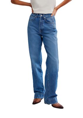 Free People Women's We The Free Stick Around Slim Curve Jeans