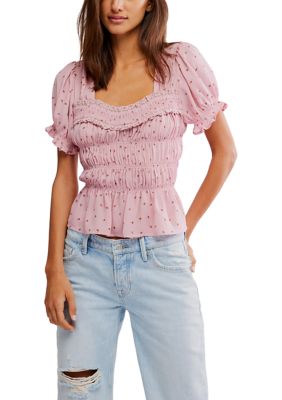 Free People Women's Adore You Blouse, Mauve, XS