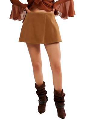 Free People Women's We The Free Paradise Found Suede Skort