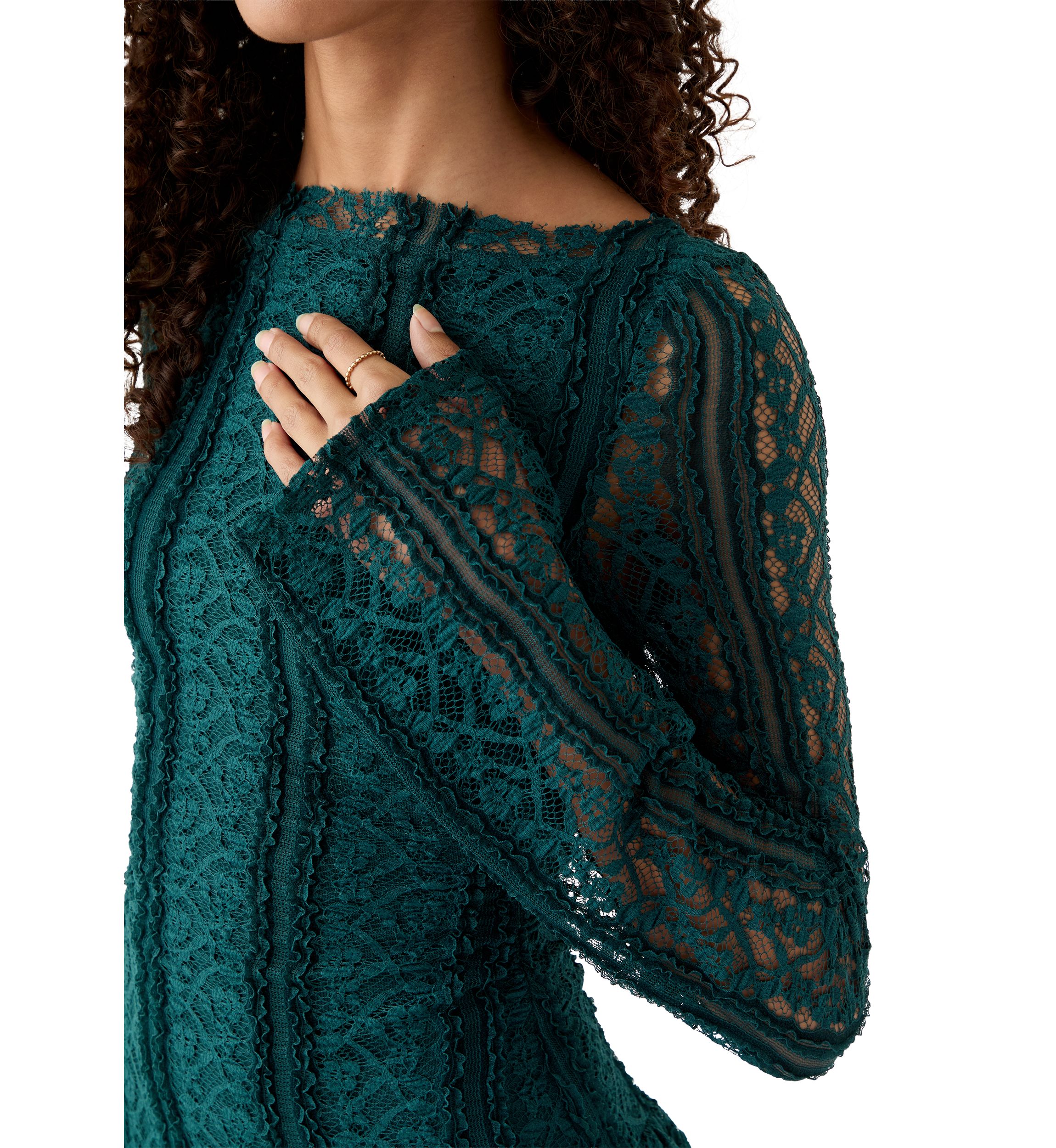 knee length dresses for ladies Free People Tabby Lace Mini