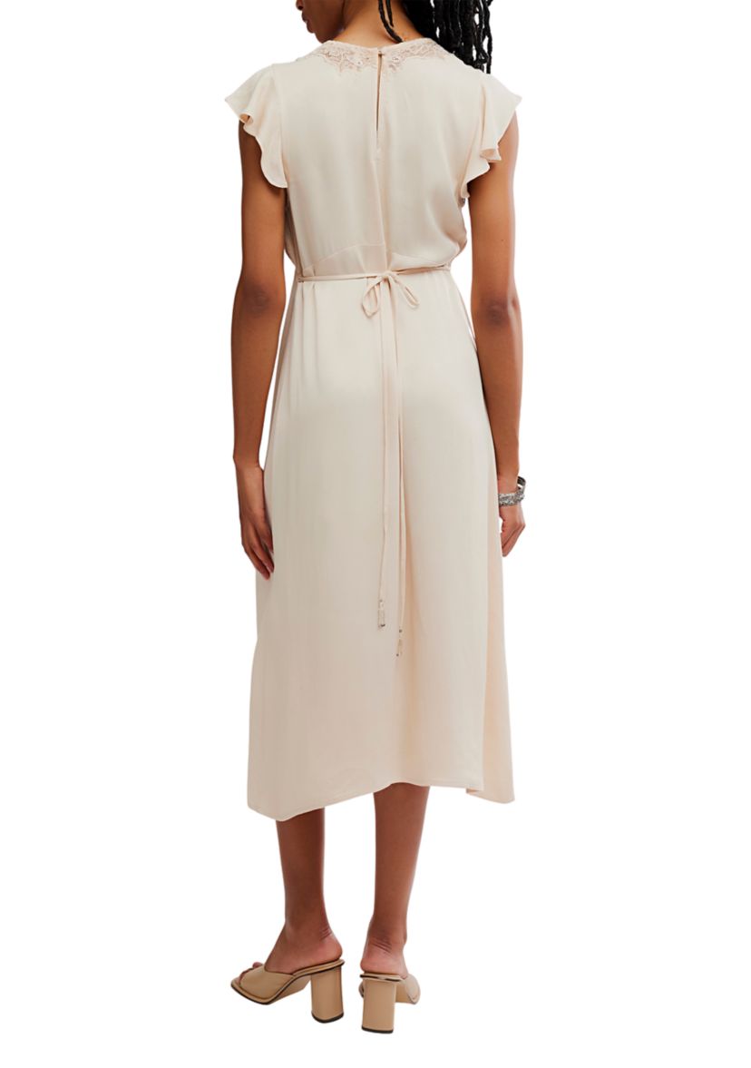 midi light in the box dresses Lady Black Tie - Regal Cutie Bubble Hem Midi Dress - Cream