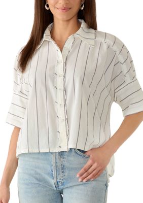 Free People Women's We The Free Seaside Cotton Stripe Shirt