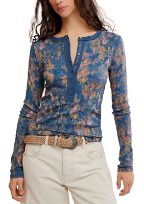 Free People Women's Jamie Printed Henley