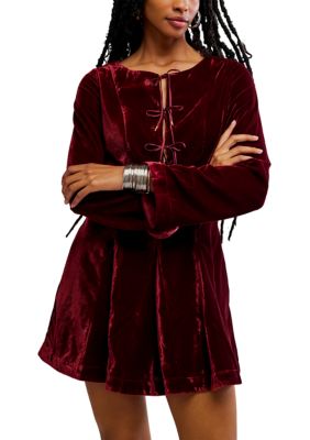 Free People Women's Linney Velvet Midi Dress, 0